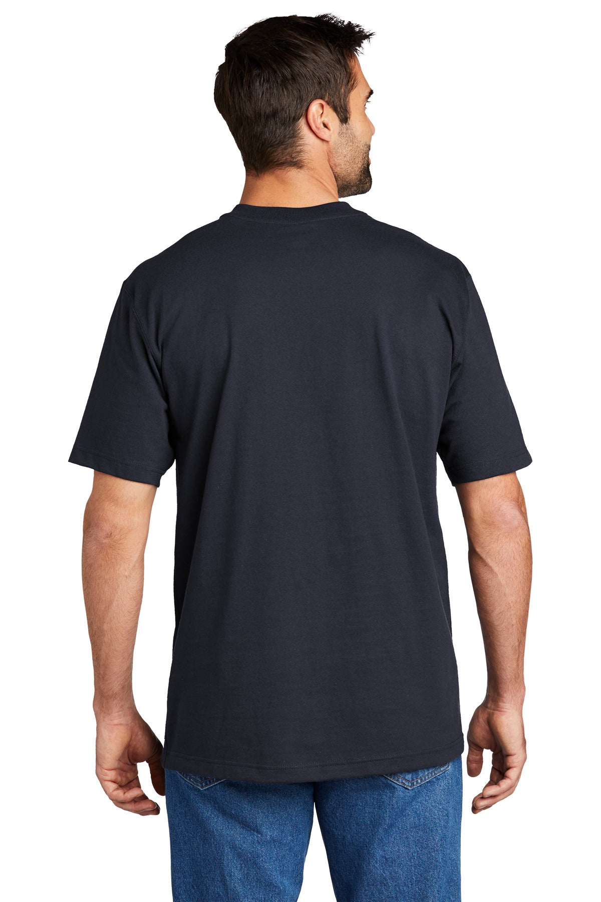 Custom Embroidered Carhartt Short Sleeve Henley T-Shirt CTK84,Navy