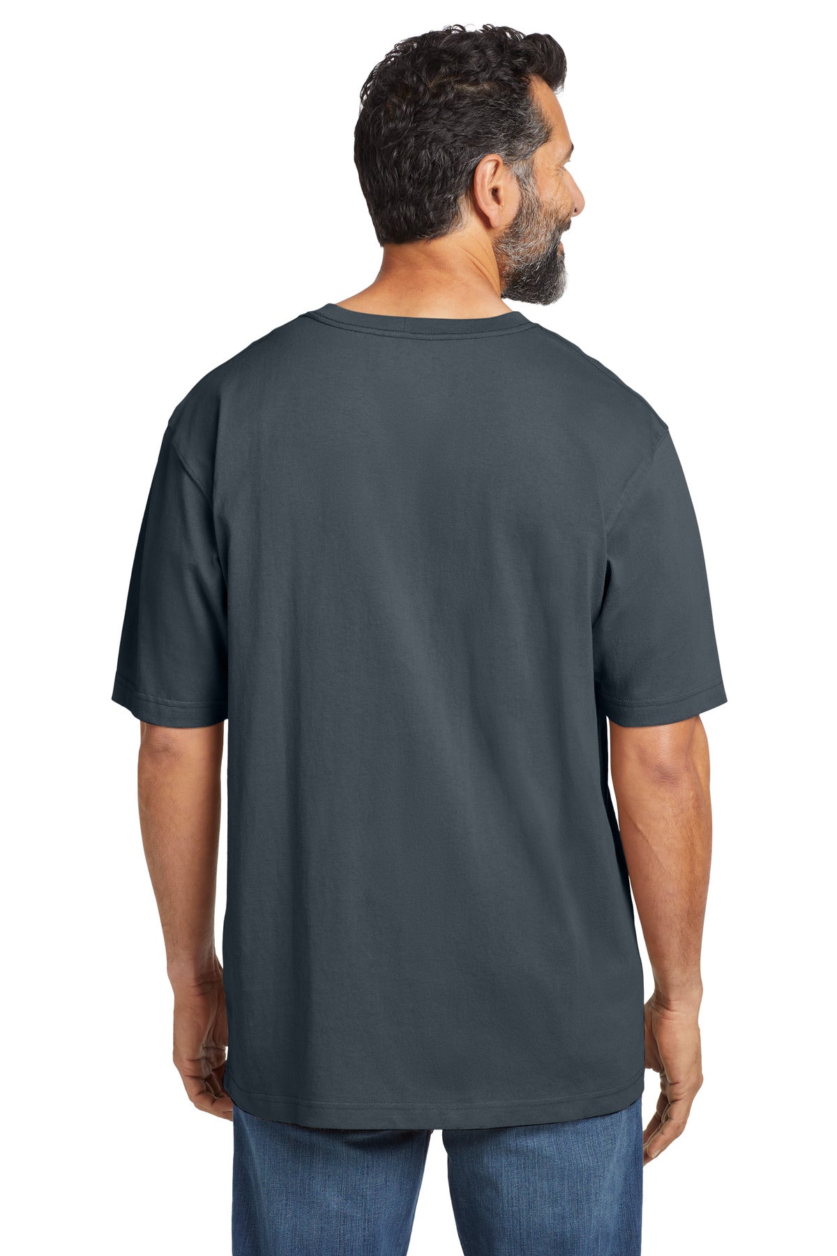 Custom Embroidered Carhartt Workwear Pocket Short Sleeve T-Shirt. CTK87,Bluestone