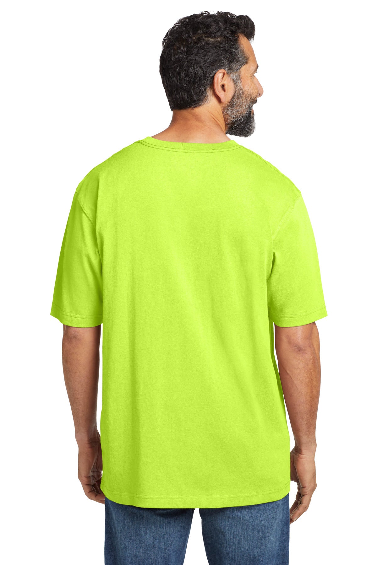 Custom Embroidered Carhartt Workwear Pocket Short Sleeve T-Shirt. CTK87,Brite Lime
