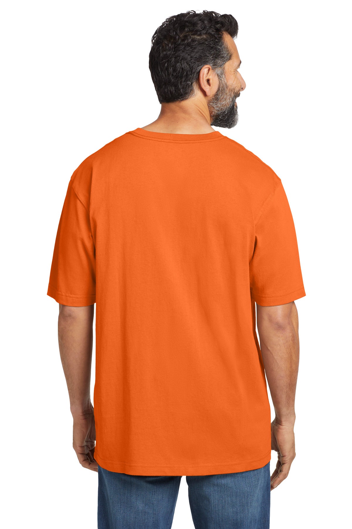 Custom Embroidered Carhartt Workwear Pocket Short Sleeve T-Shirt. CTK87,Brite Orange