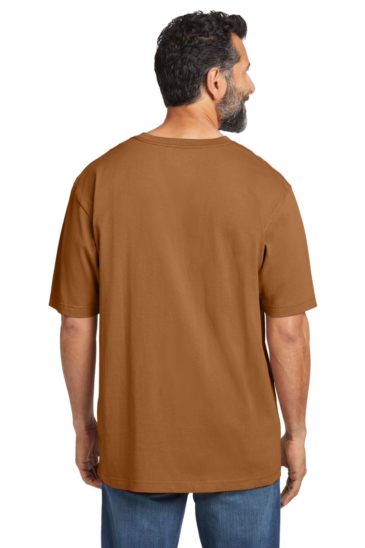 Custom Embroidered Carhartt Workwear Pocket Short Sleeve T-Shirt. CTK87,Carhartt Brown