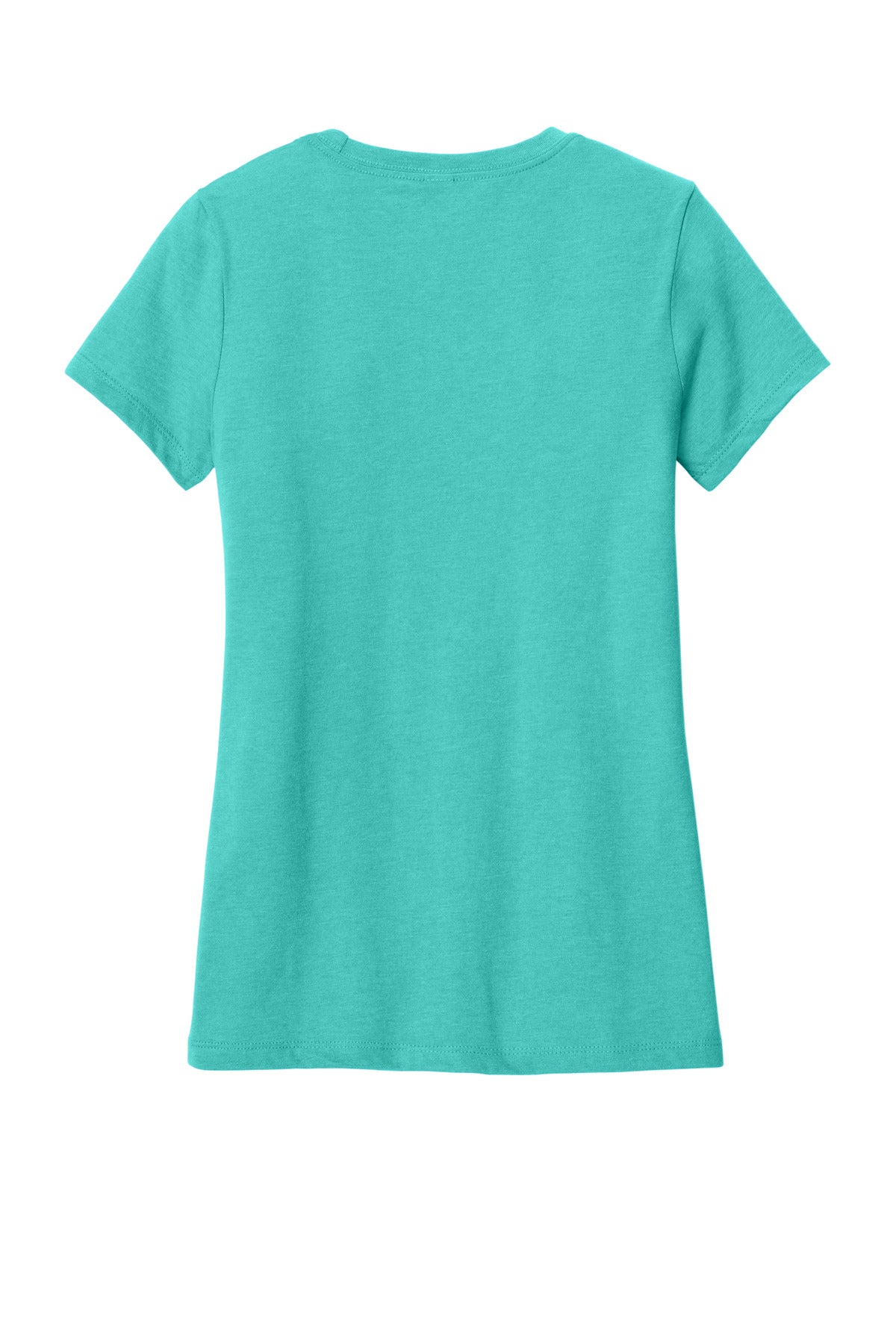 District Women's Perfect Blend CVC Tee. DM108L Aqua Heather