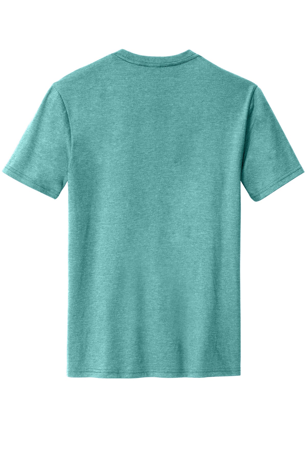 District Perfect Blend CVC Tee. DM108 Heathered Eucalyptus Blue