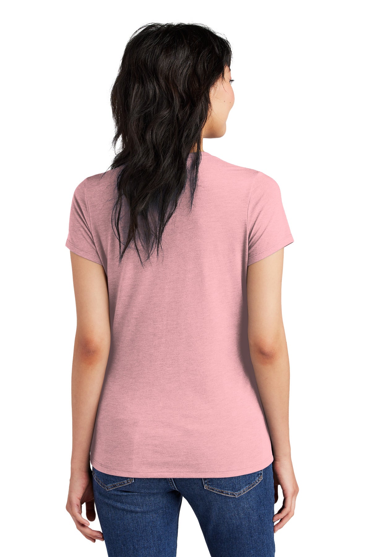 Custom Embroidered District Women's Perfect Tri Tee. DM130L,Wisteria Heather
