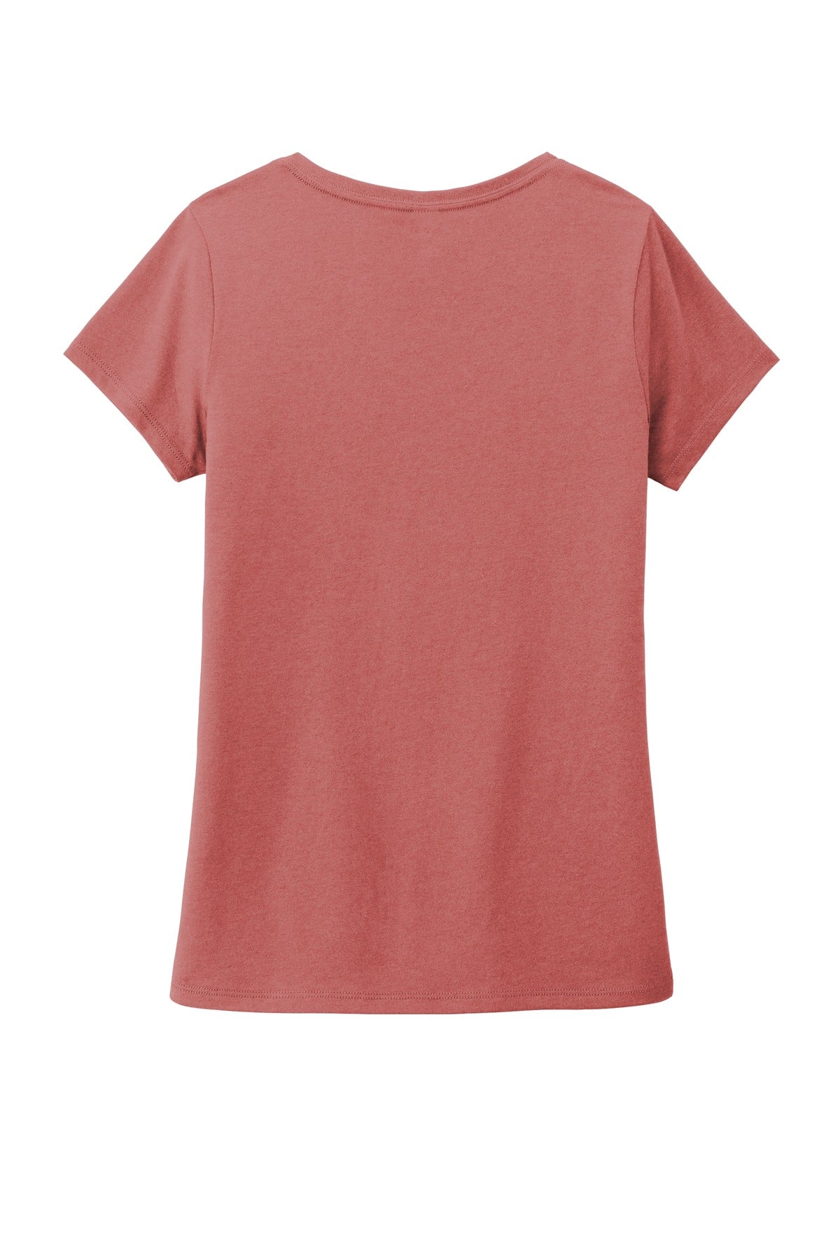 District Women's Perfect Tri V-Neck Tee. DM1350L Blush Frost