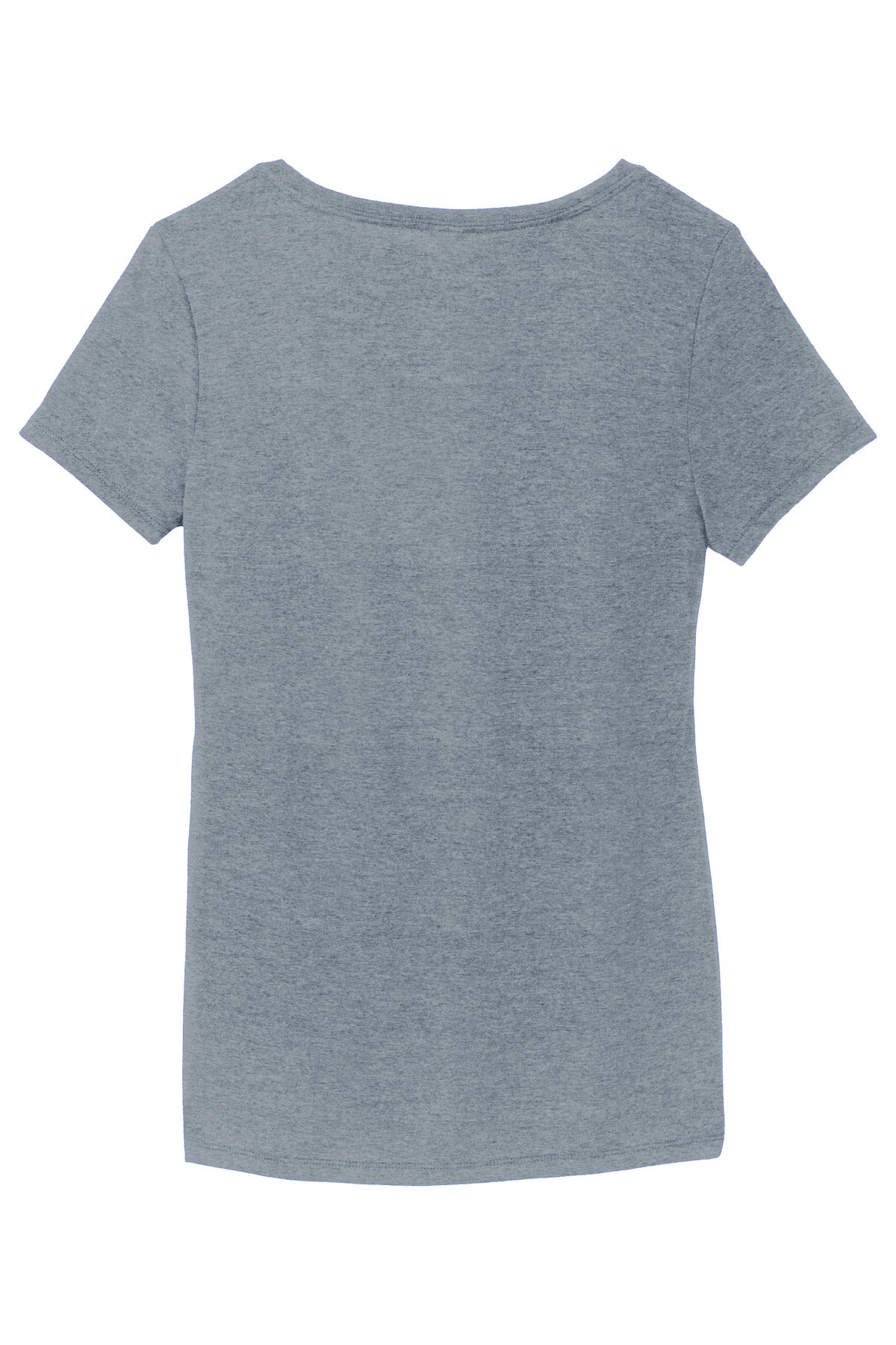 District Women's Perfect Tri V-Neck Tee. DM1350L Flint Blue Heather