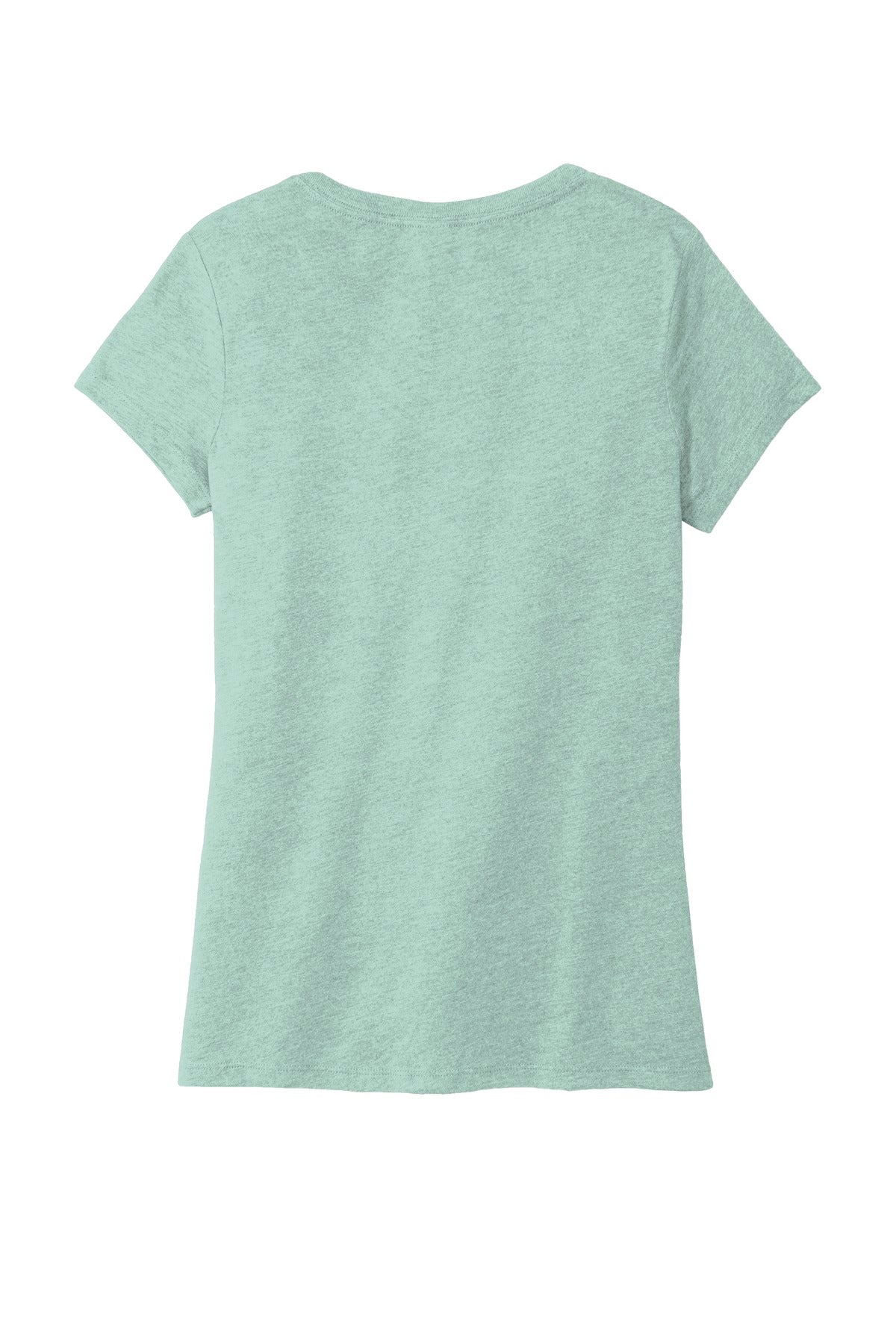 District Women's Perfect Tri V-Neck Tee. DM1350L Heathered Dusty Sage