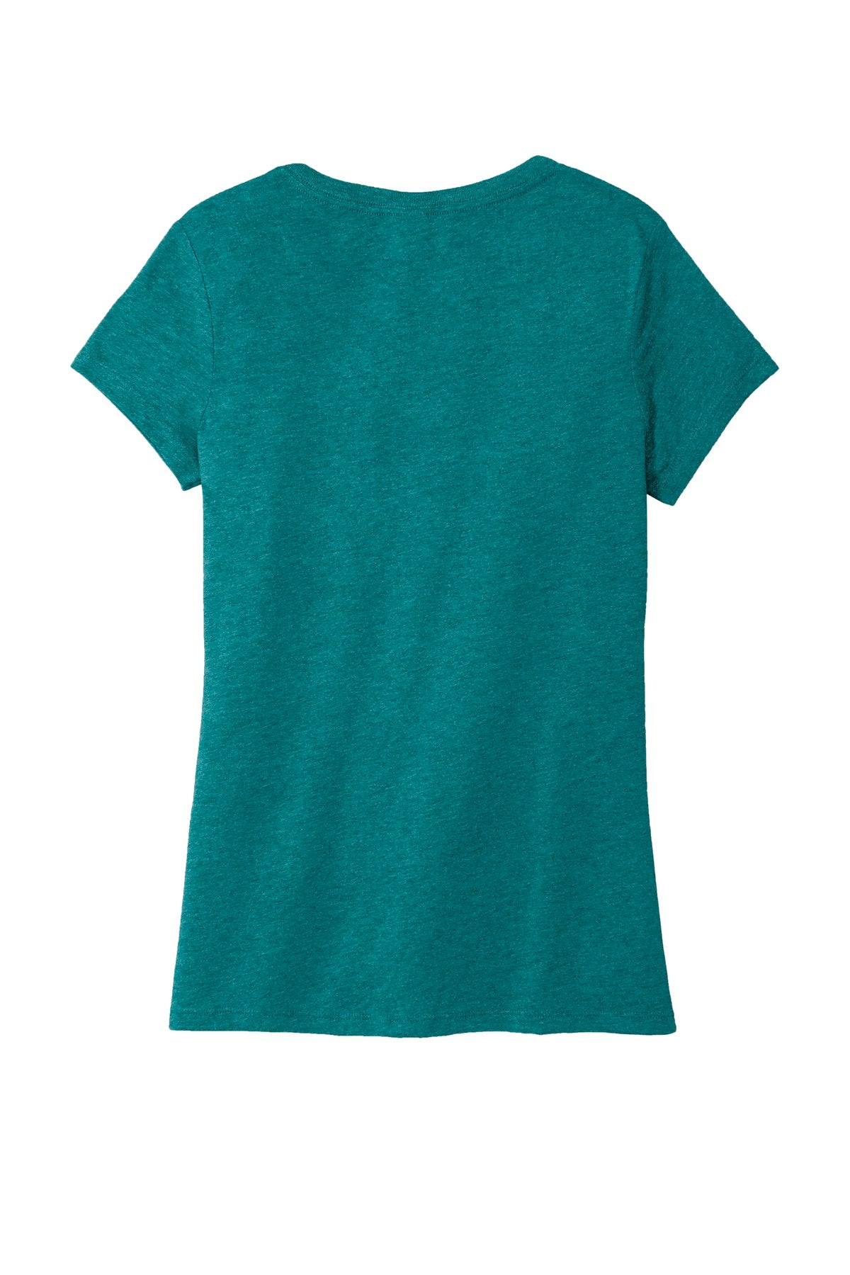 District Women's Perfect Tri V-Neck Tee. DM1350L Heathered Teal