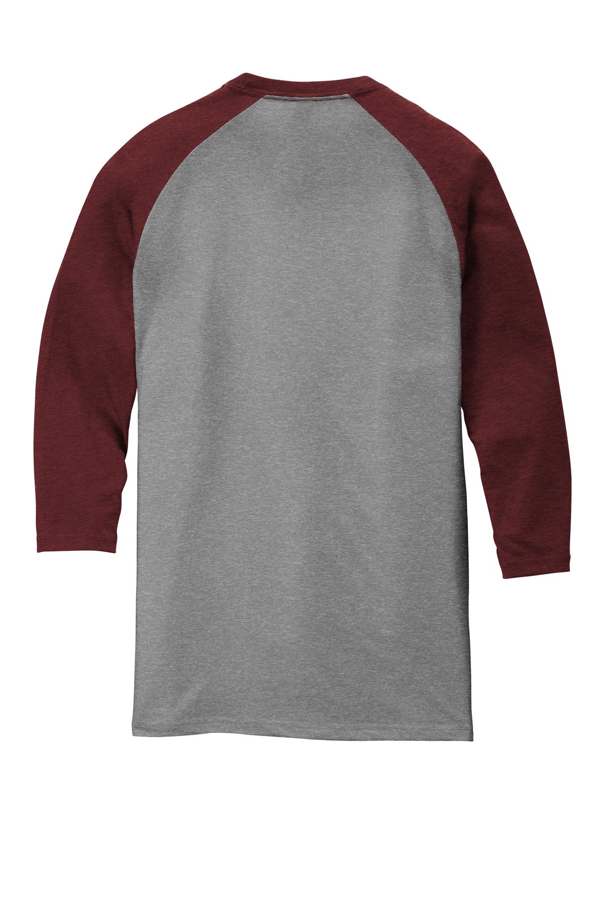 Custom Embroidered District T-Shirts in Maroon Frost/ Grey Frost