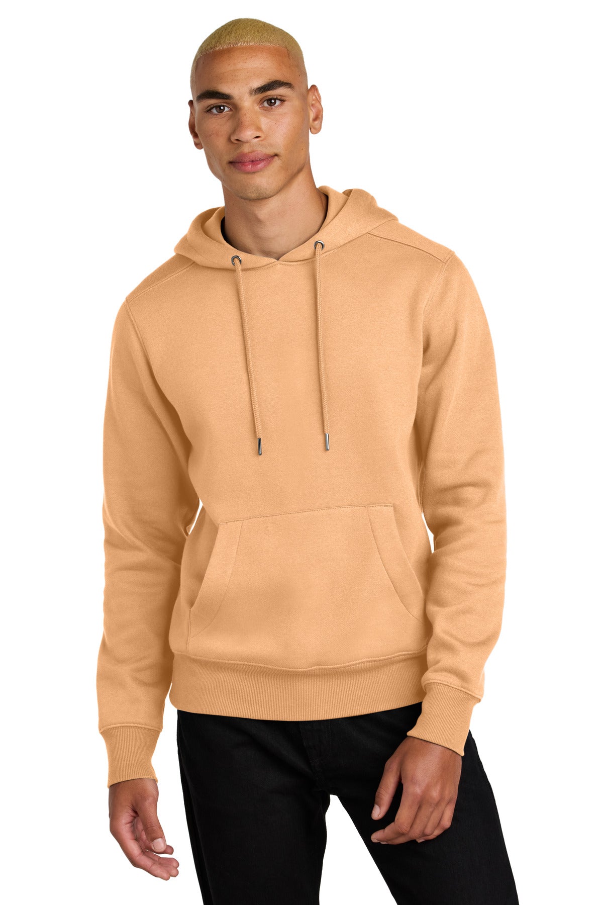 District Perfect Weight Fleece Hoodie DT1101 Apricot