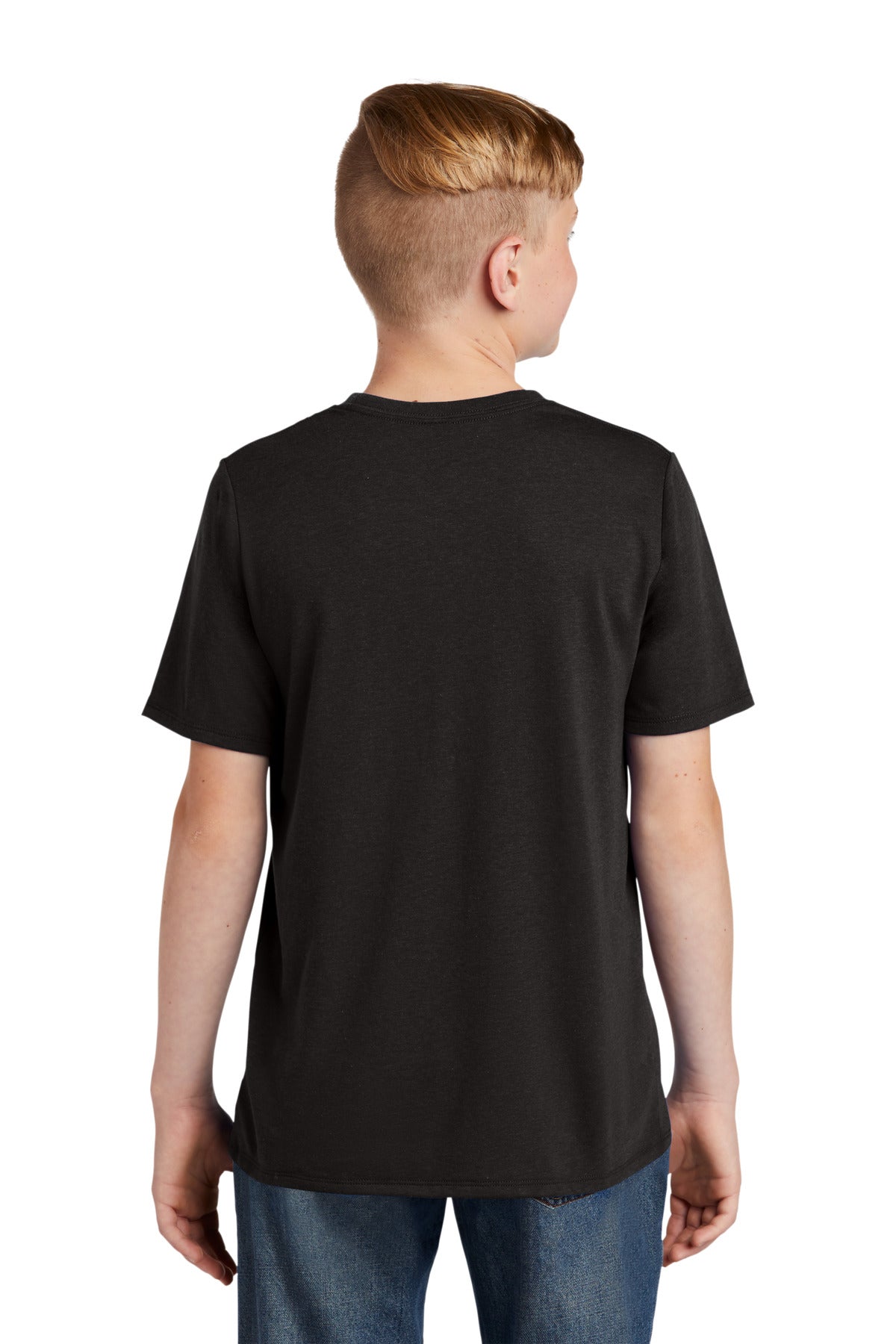 Custom Embroidered District Youth Perfect Tri Tee. DT130Y,Black
