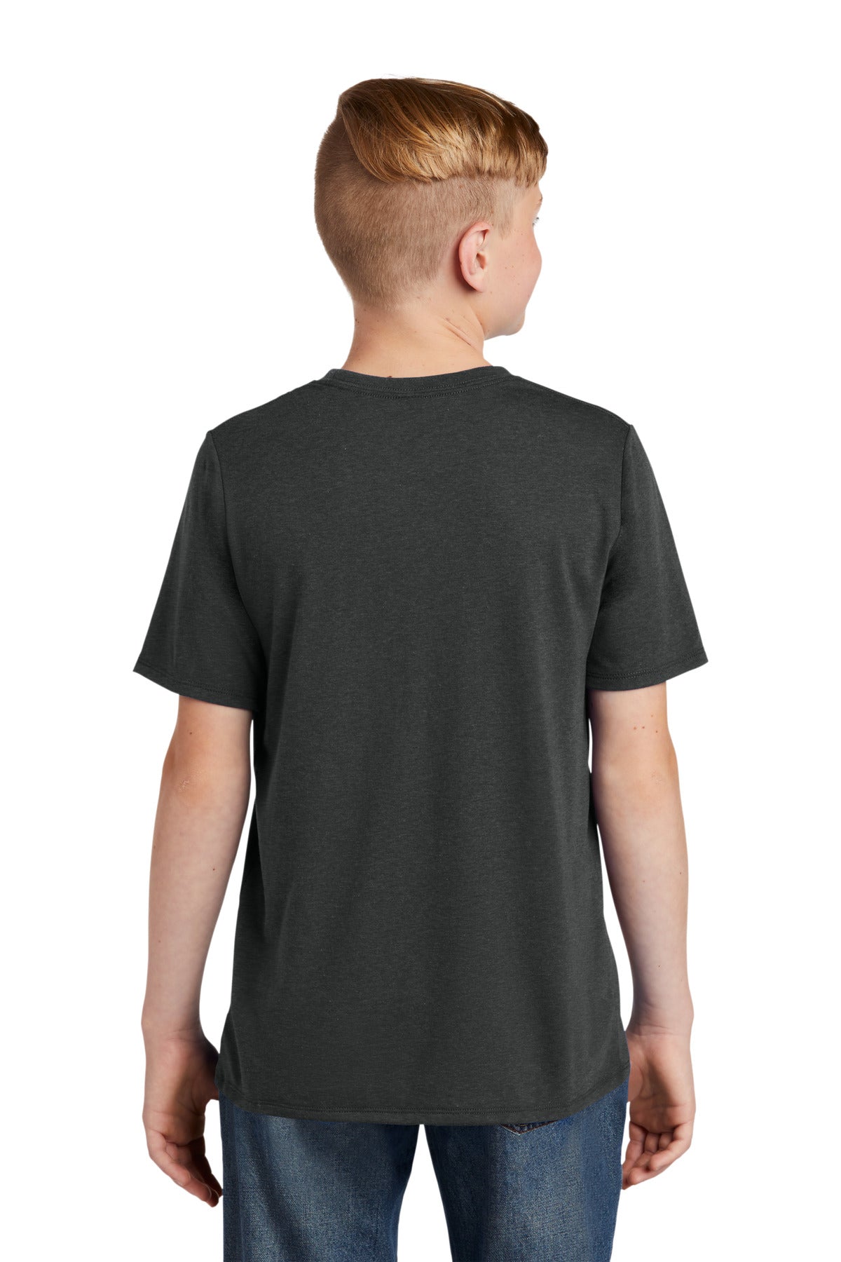Custom Embroidered District Youth Perfect Tri Tee. DT130Y,Black Frost