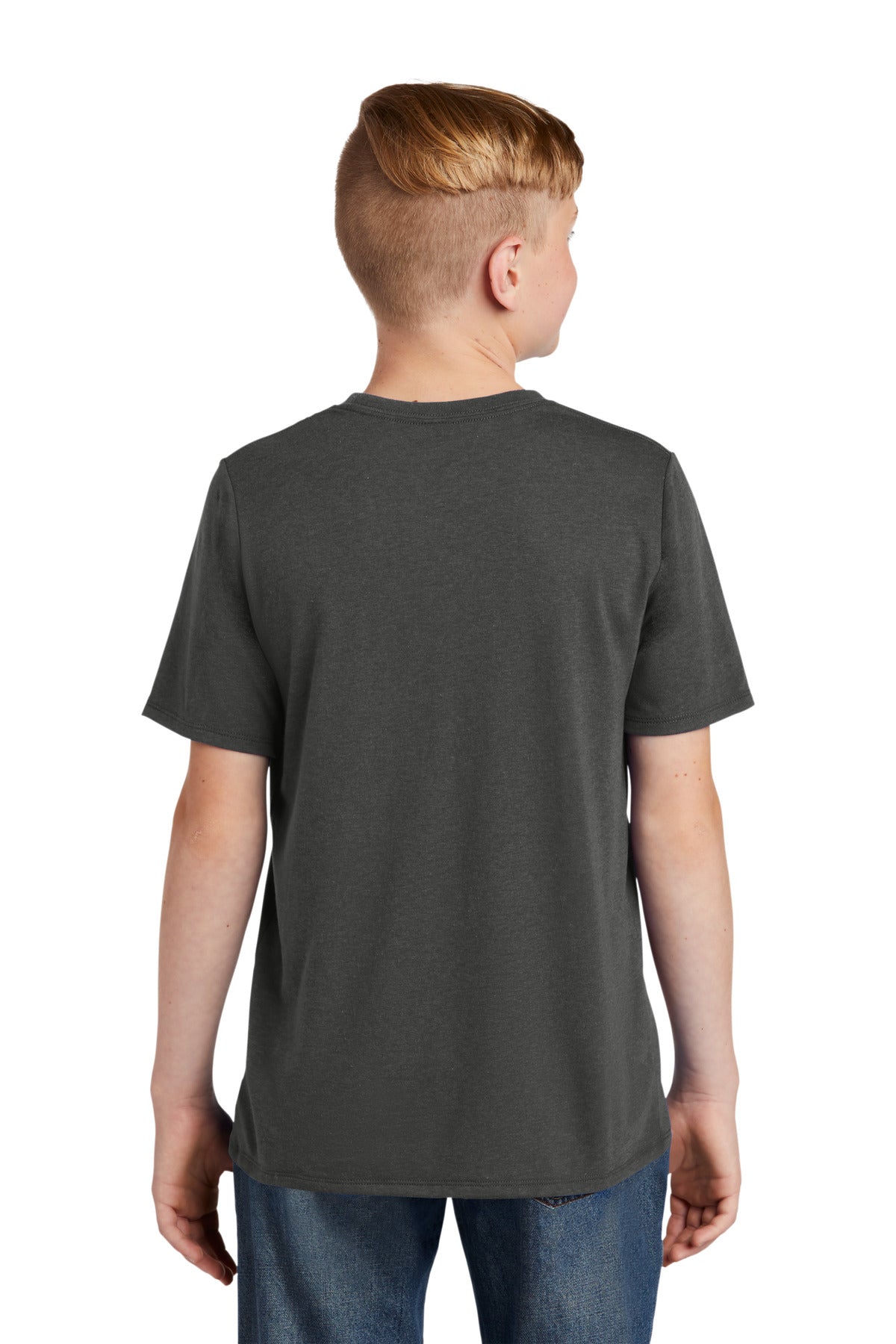 Custom Embroidered District Youth Perfect Tri Tee. DT130Y,Charcoal