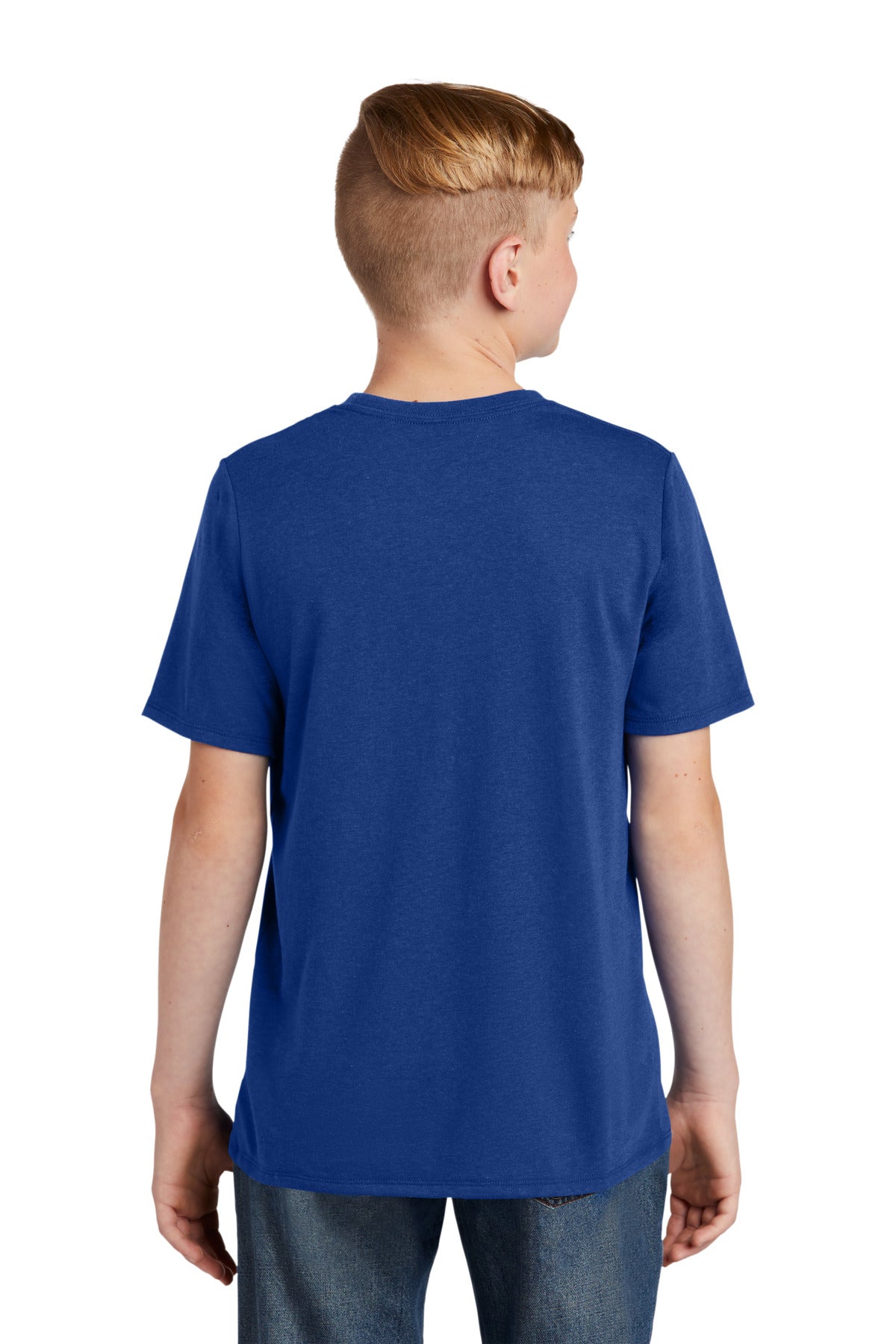 Custom Embroidered District Youth Perfect Tri Tee. DT130Y,Deep Royal