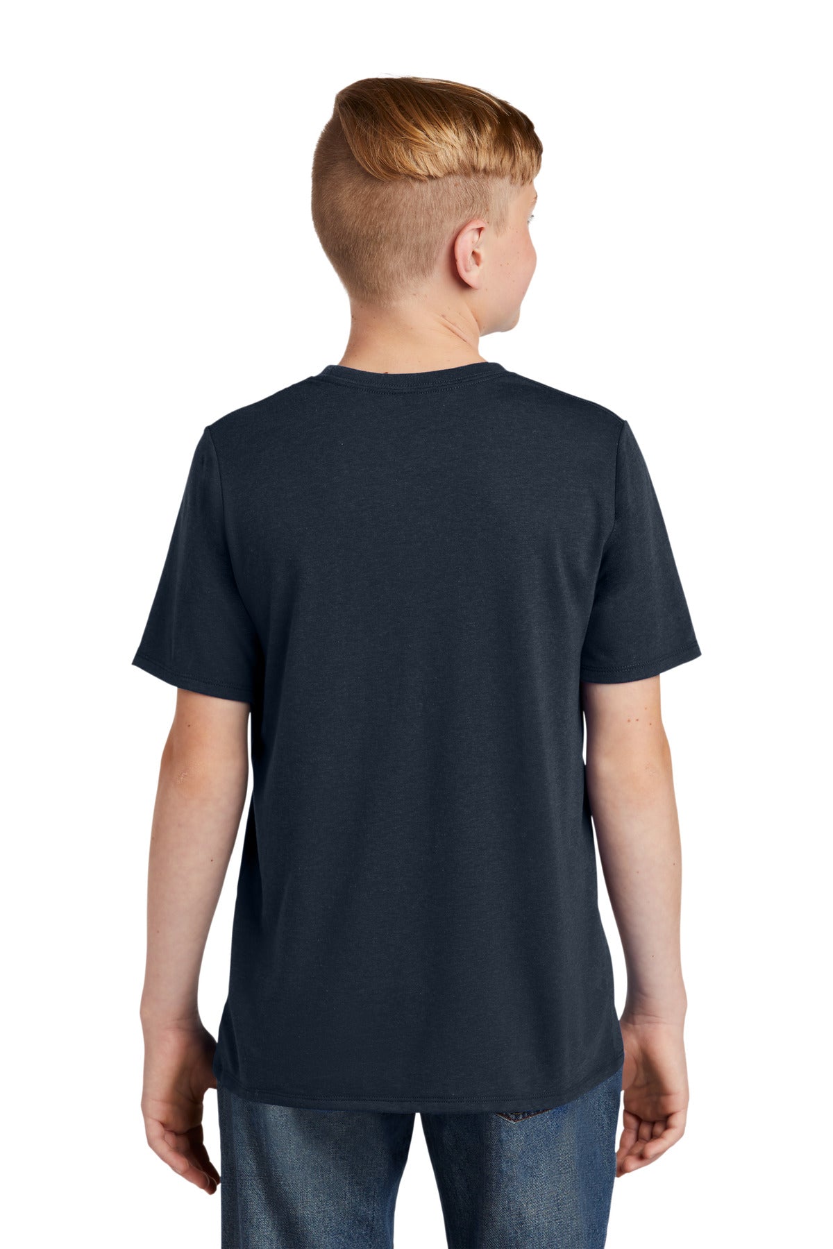 Custom Embroidered District Youth Perfect Tri Tee. DT130Y,New Navy