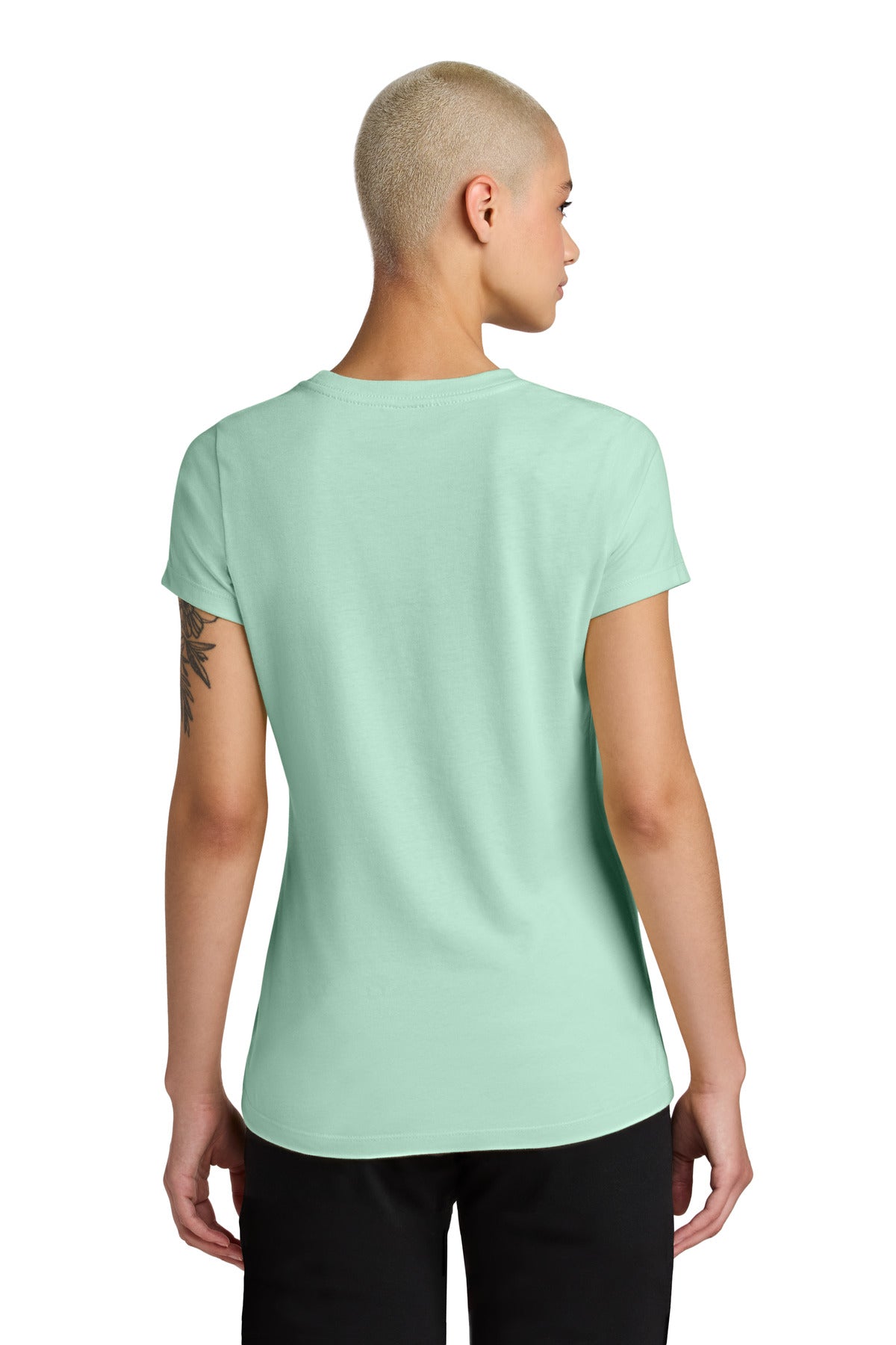 Custom Embroidered District Women's Perfect Weight CVC Tee DT188,Frosted Mint