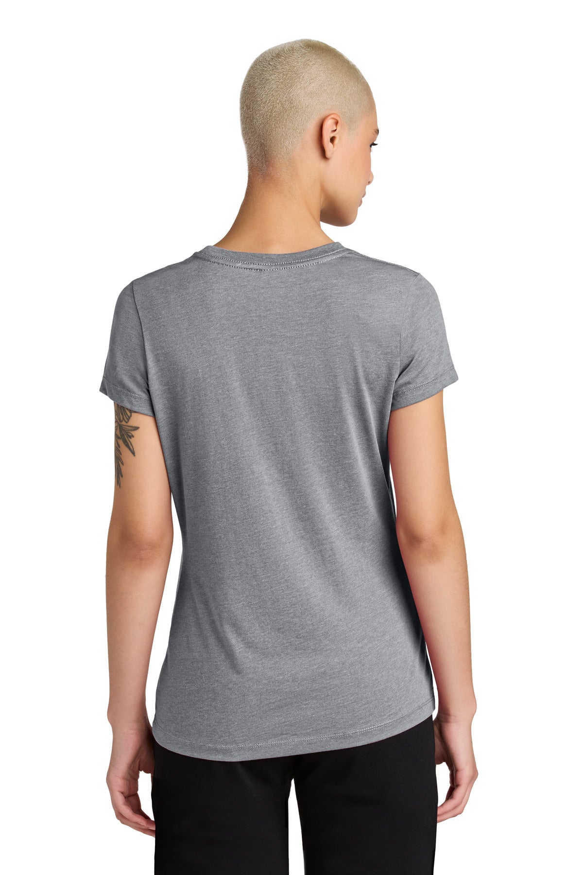 Custom Embroidered District Women's Perfect Weight CVC Tee DT188,Graphite Heather