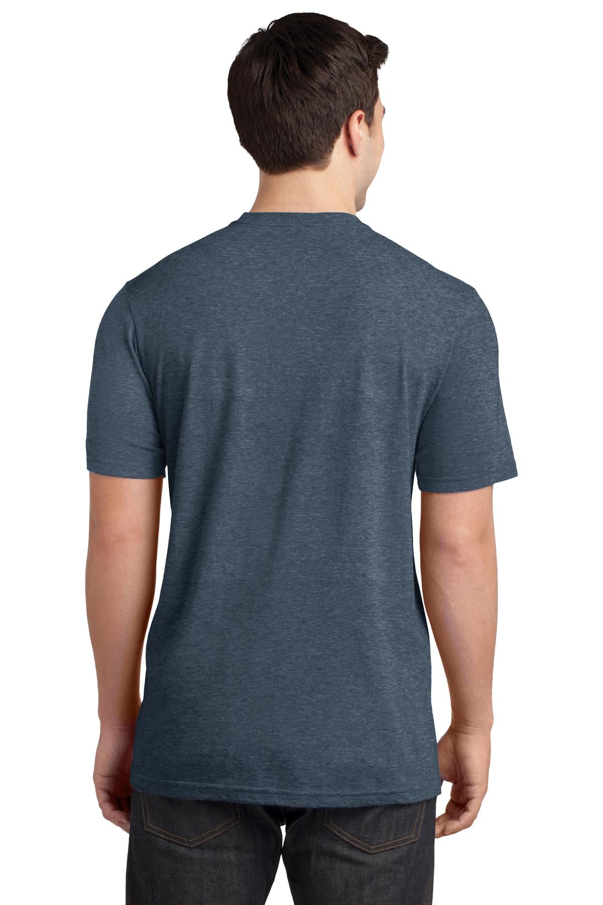 Custom Embroidered District Very Important Tee with Pocket. DT6000P,Heathered Navy