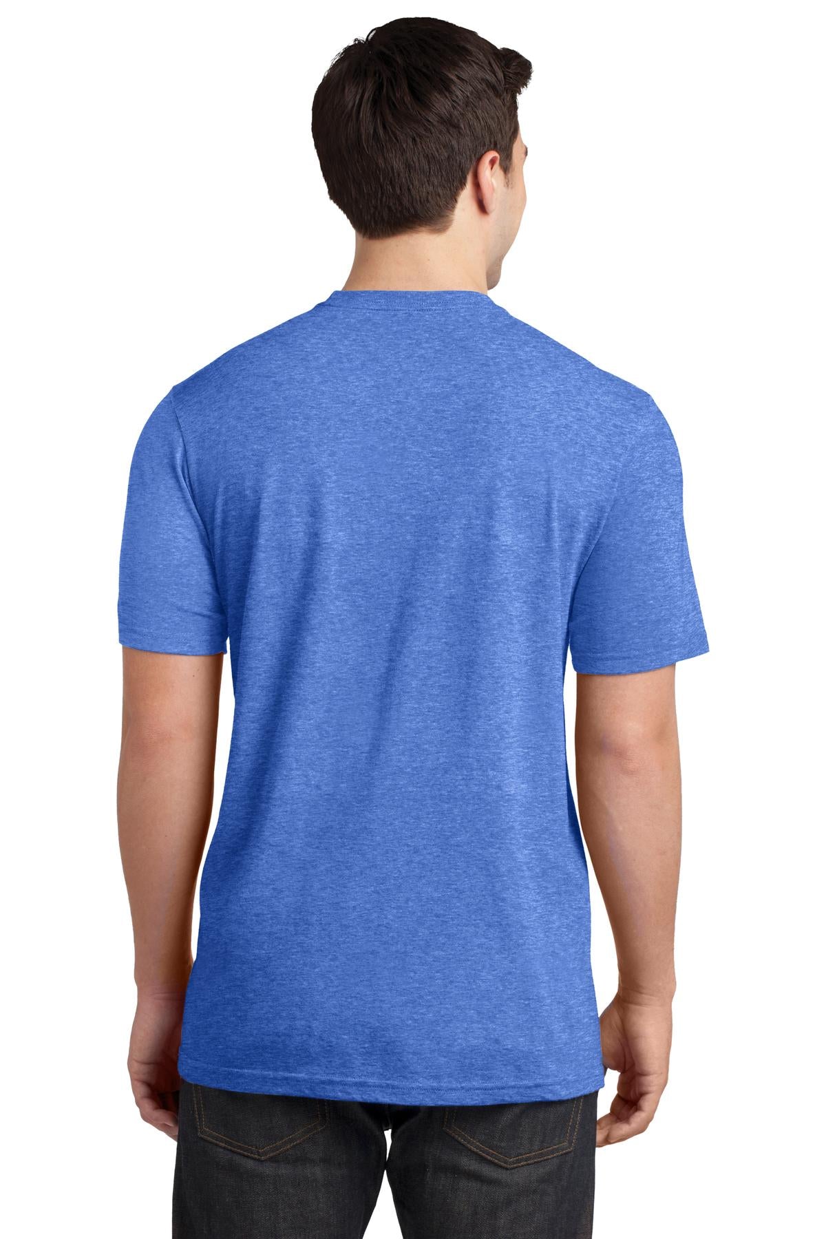 Custom Embroidered District Very Important Tee with Pocket. DT6000P,Heathered Royal
