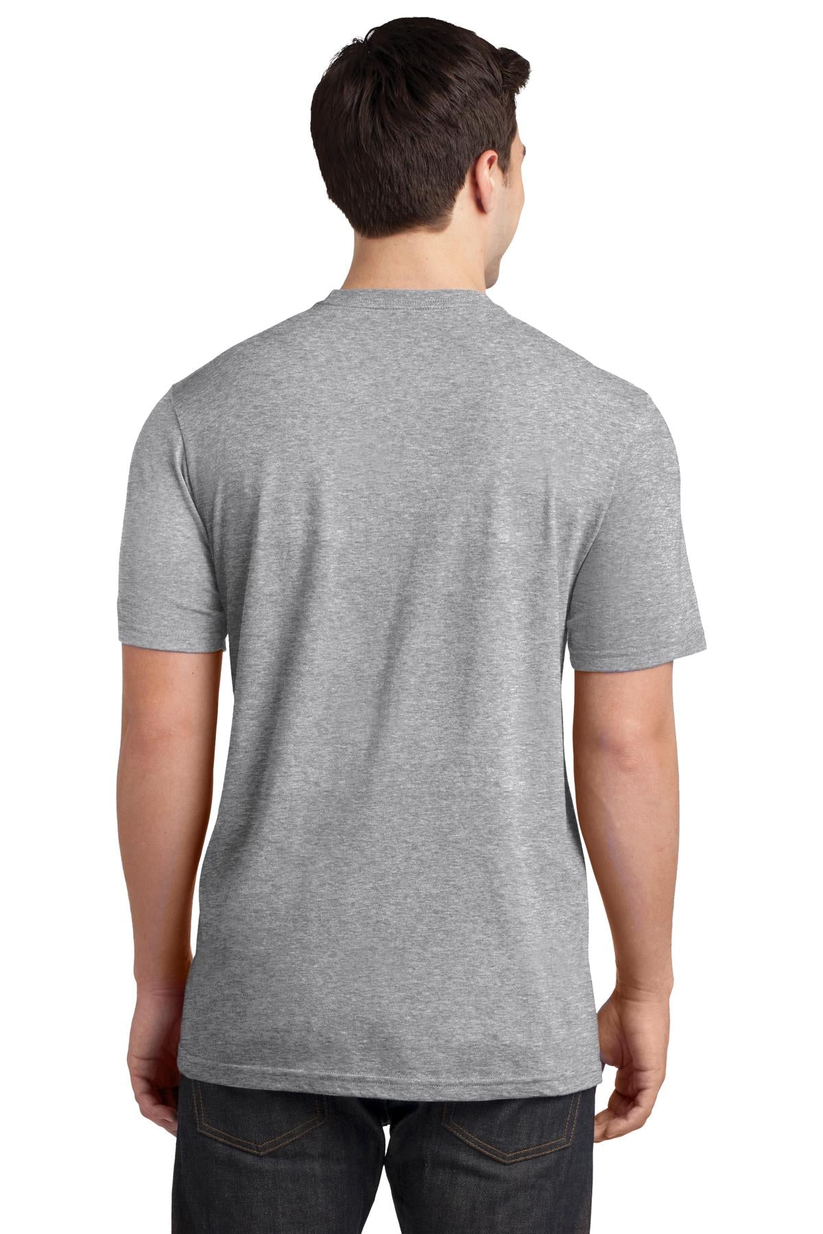 Custom Embroidered District Very Important Tee with Pocket. DT6000P,Light Heather Grey