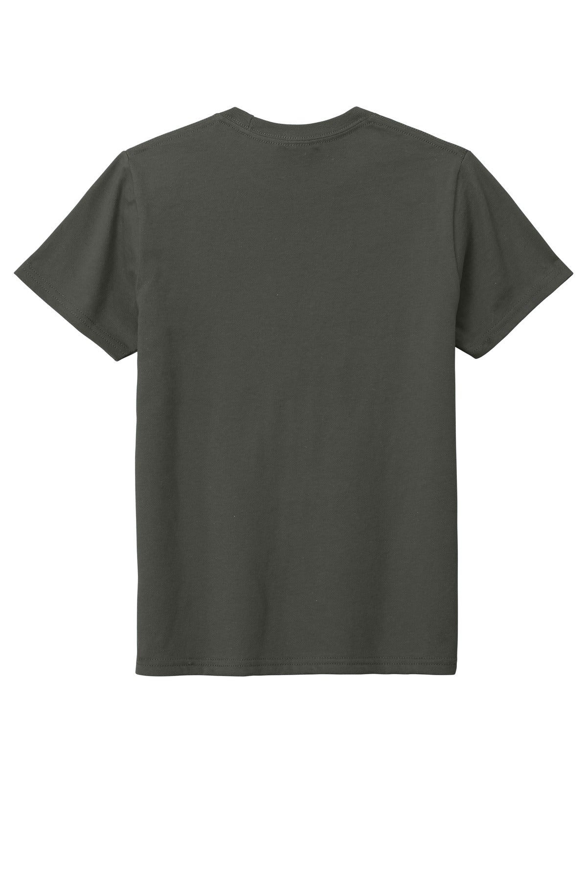 Custom Embroidered District T-Shirts in Deepest Grey