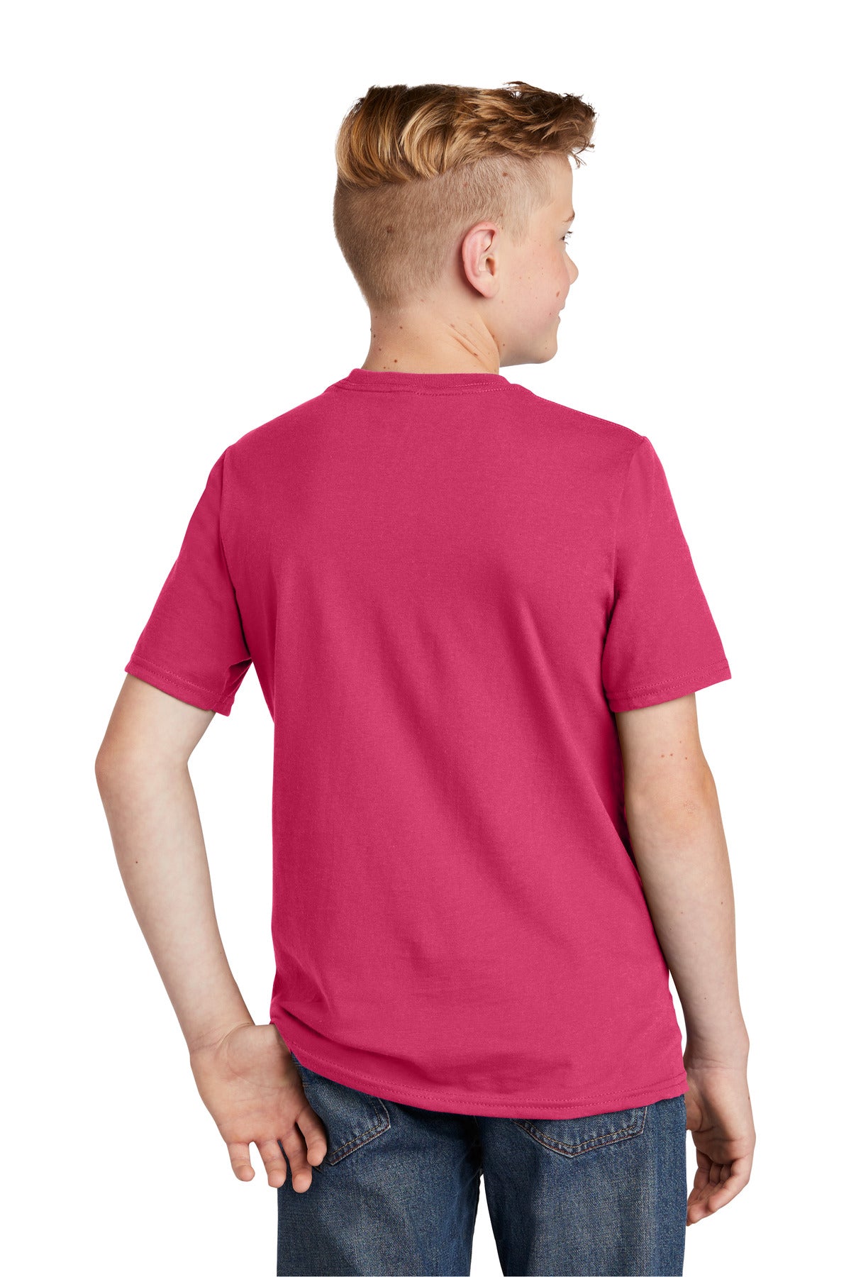 Custom Embroidered District Youth Very Important Tee. DT6000Y,Flush Pink