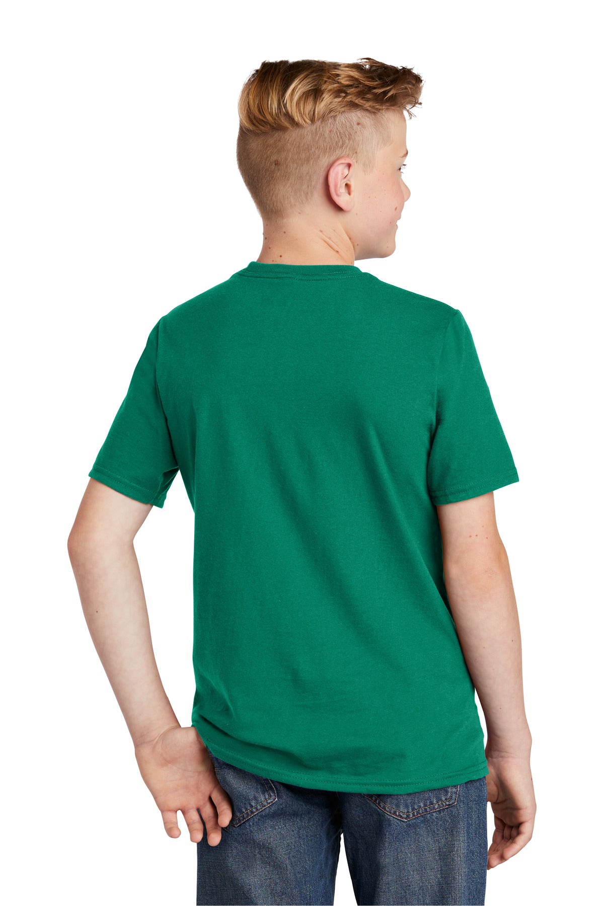 Custom Embroidered District Youth Very Important Tee. DT6000Y,Jewel Green