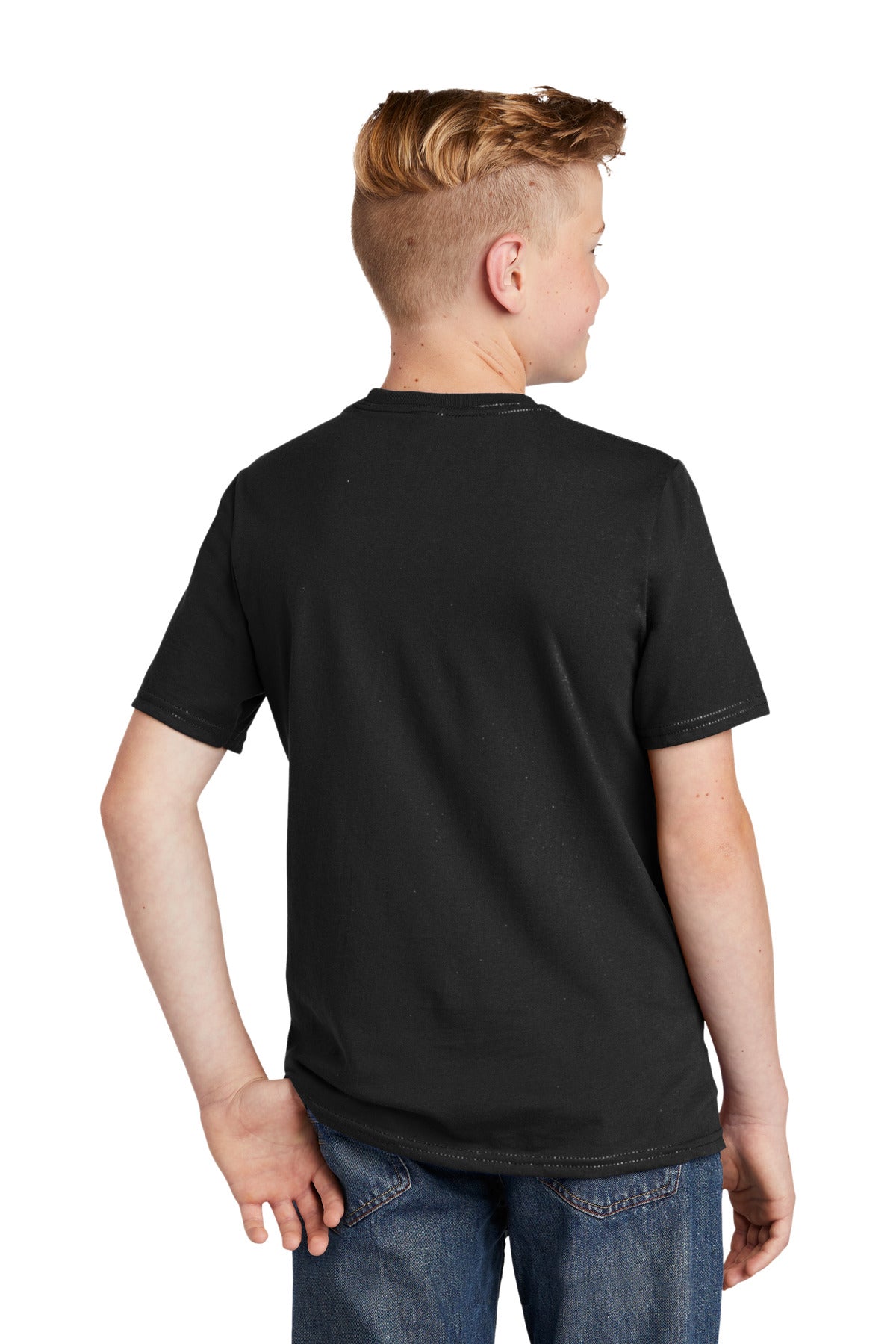 Custom Embroidered District Youth Very Important Tee. DT6000Y,Black