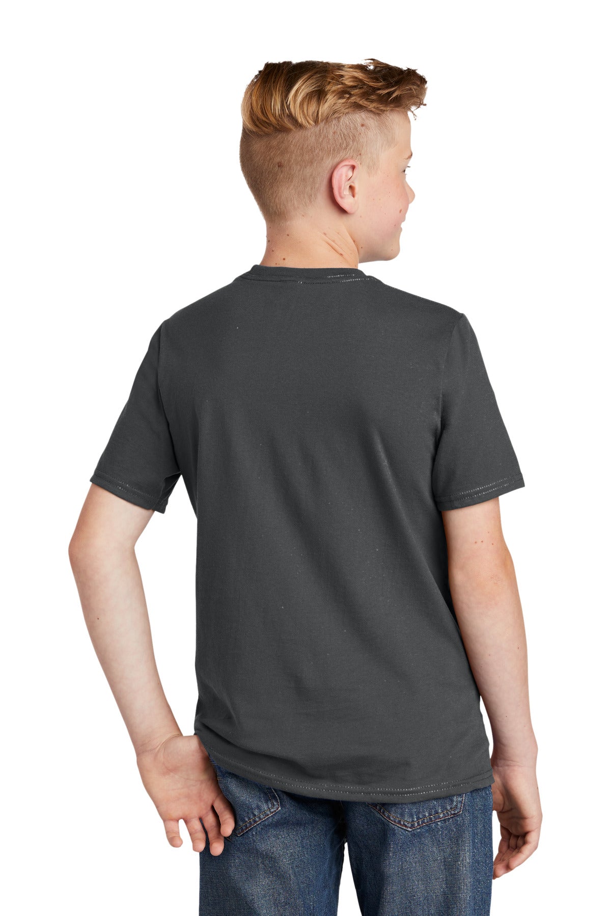 Custom Embroidered District Youth Very Important Tee. DT6000Y,Charcoal