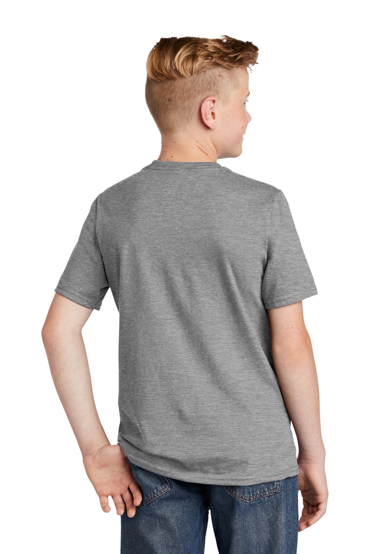 Custom Embroidered District Youth Very Important Tee. DT6000Y,Grey Frost