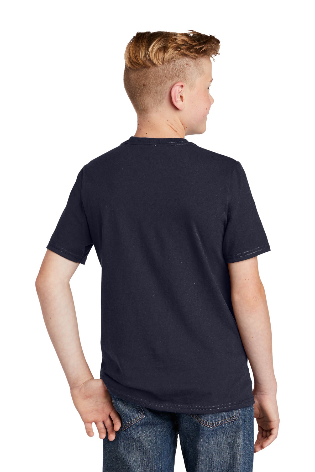 Custom Embroidered District Youth Very Important Tee. DT6000Y,New Navy