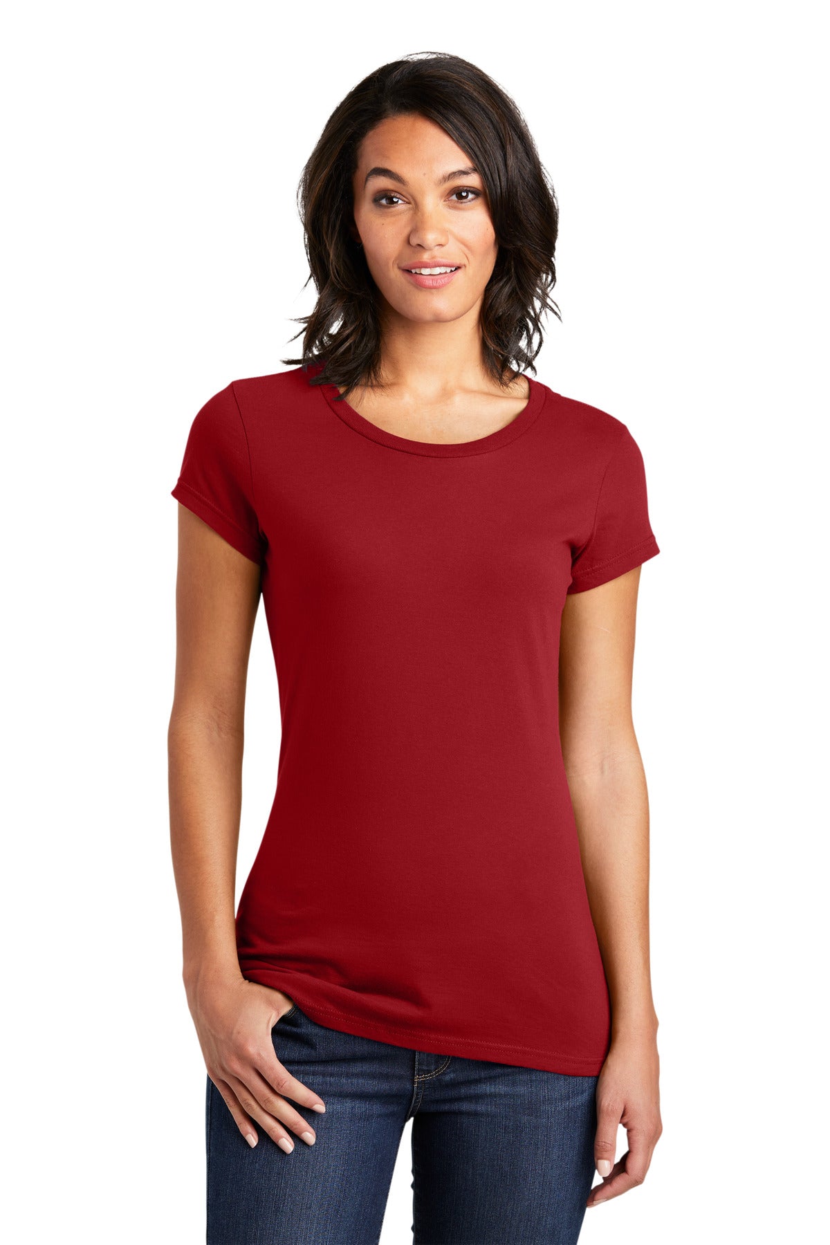 District Women's Fitted Very Important Tee. DT6001