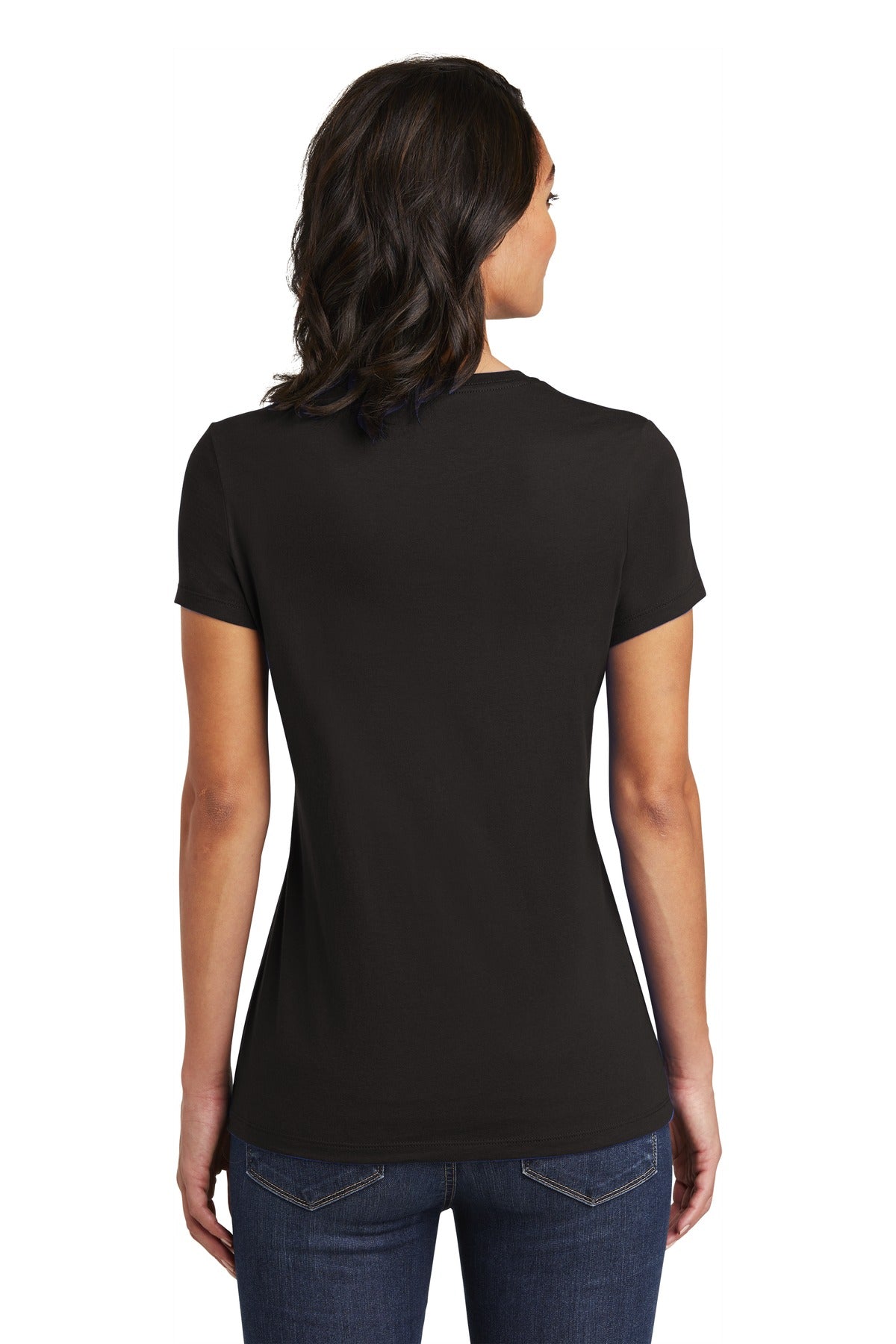 Custom Embroidered District Women's Very Important Tee . DT6002,Black