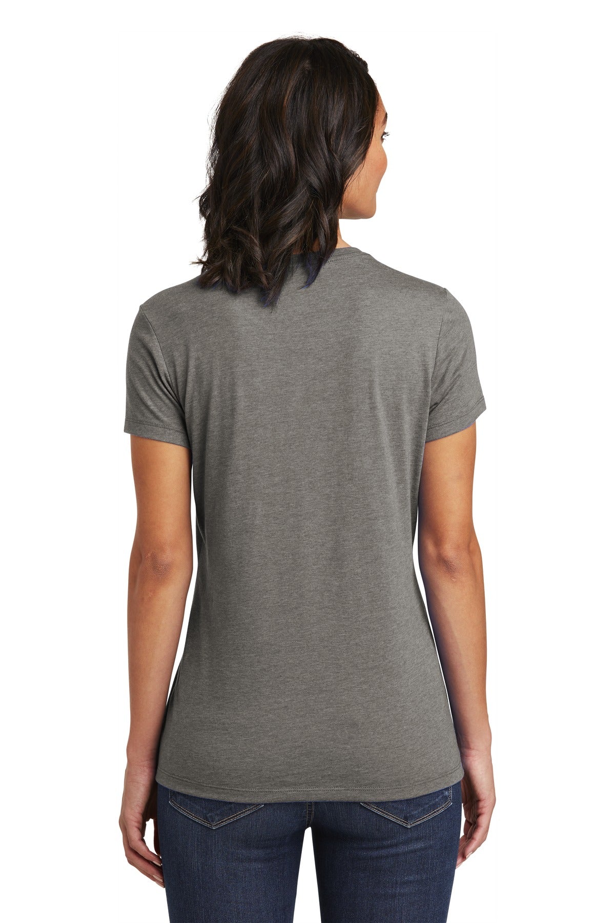 Custom Embroidered District Women's Very Important Tee . DT6002,Grey Frost