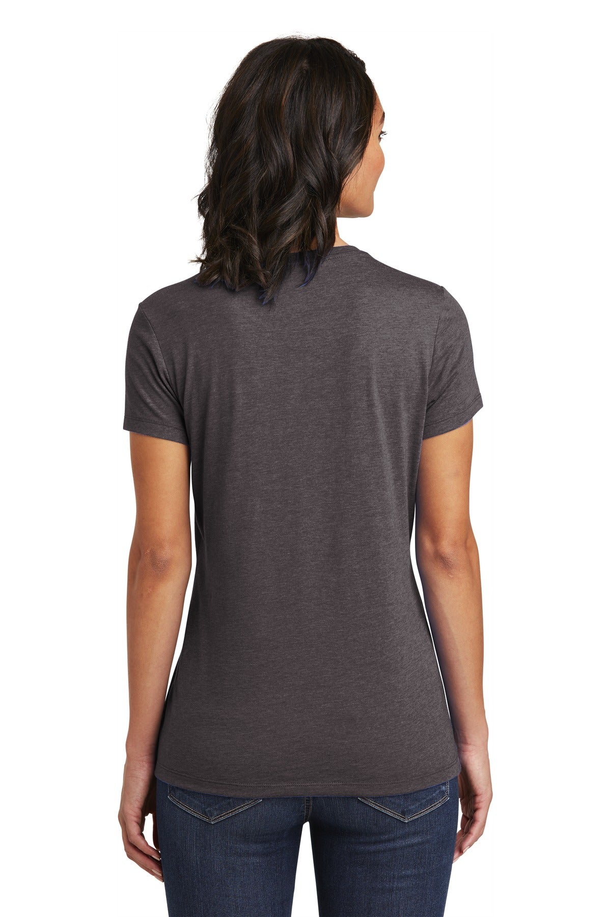 Custom Embroidered District Women's Very Important Tee . DT6002,Heathered Charcoal