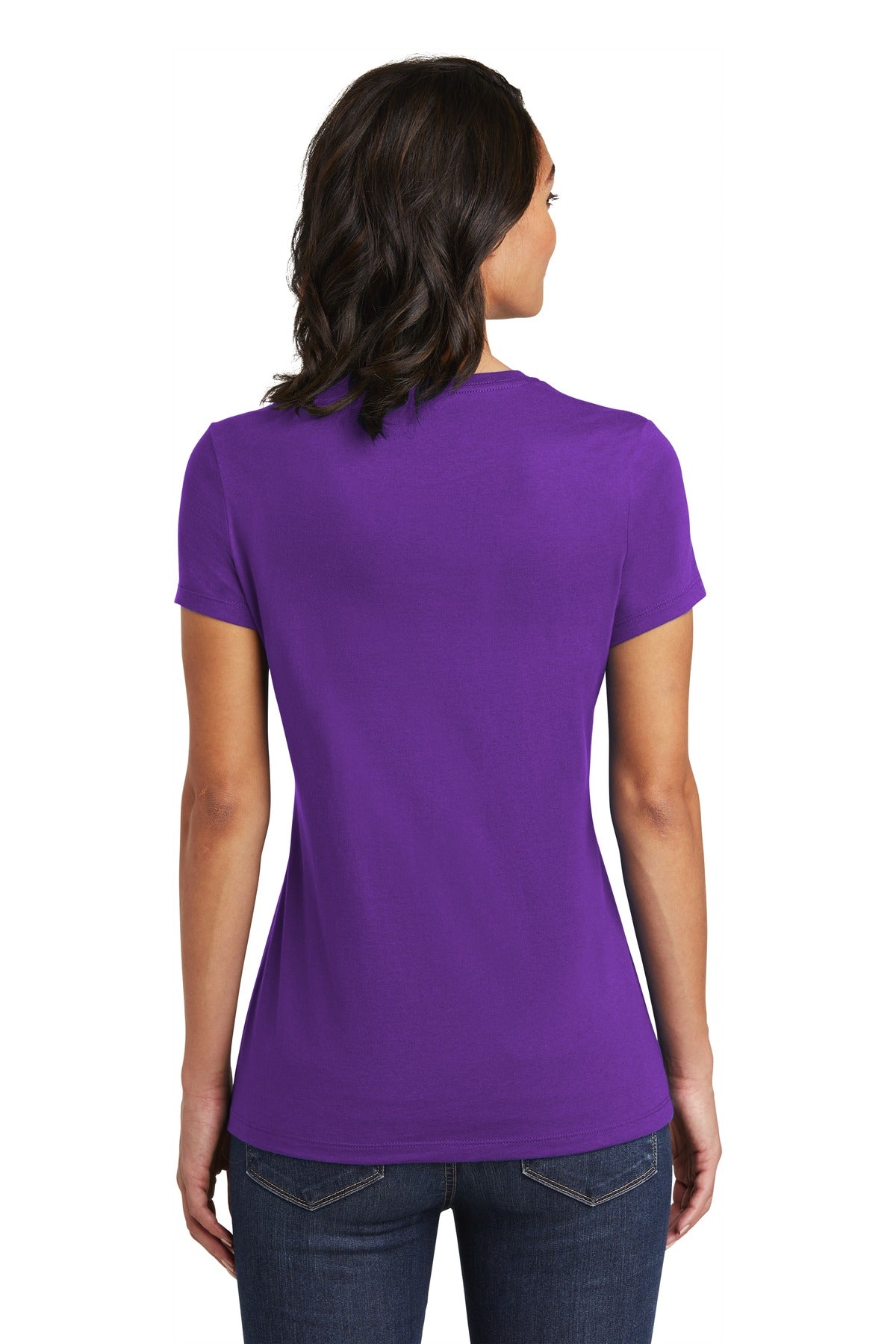 Custom Embroidered District Women's Very Important Tee . DT6002,Purple