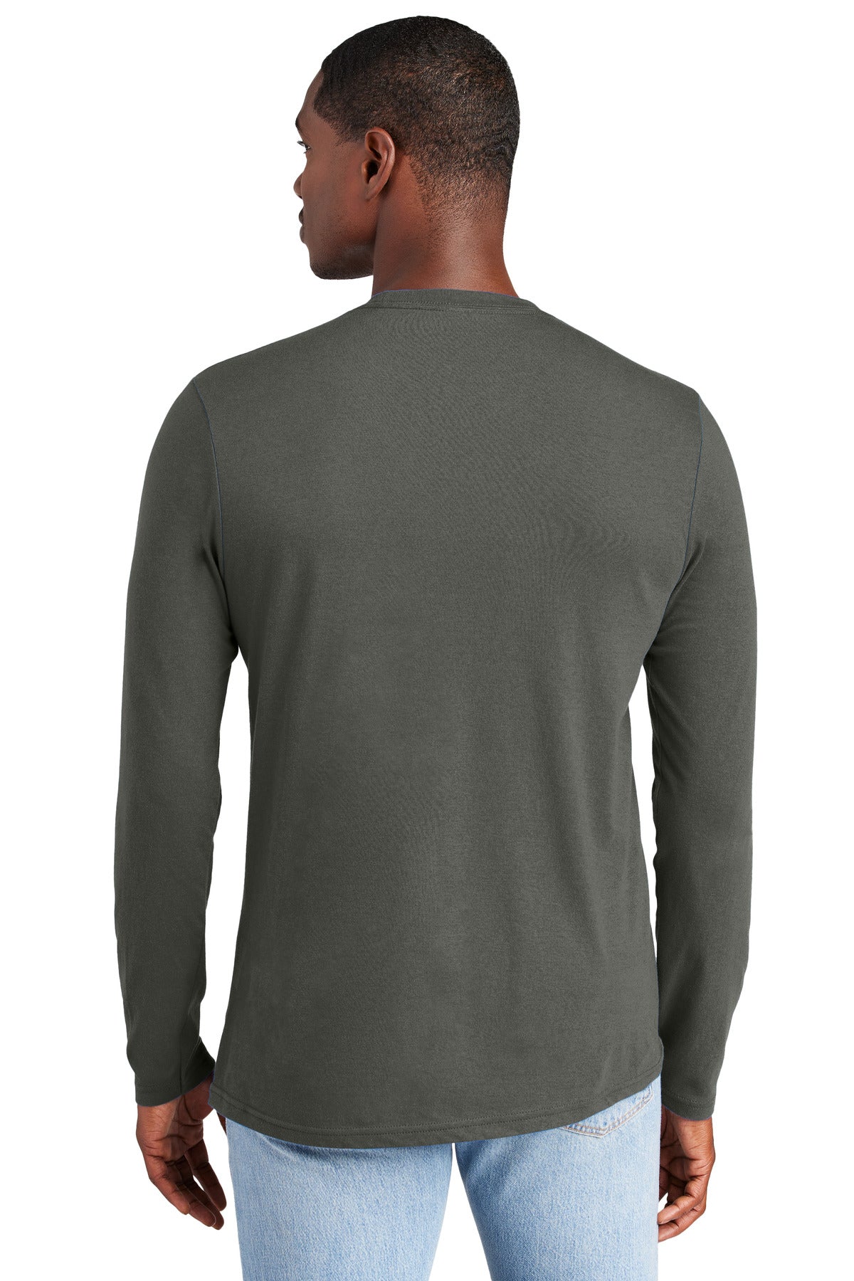 Custom Embroidered District Very Important Tee Long Sleeve. DT6200,Deepest Grey