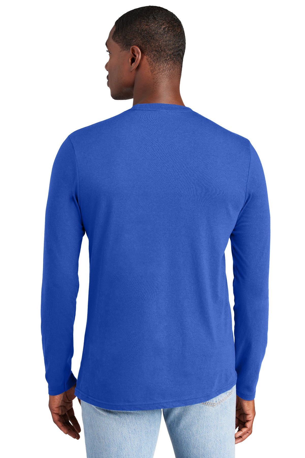 Custom Embroidered District Very Important Tee Long Sleeve. DT6200,Deep Royal