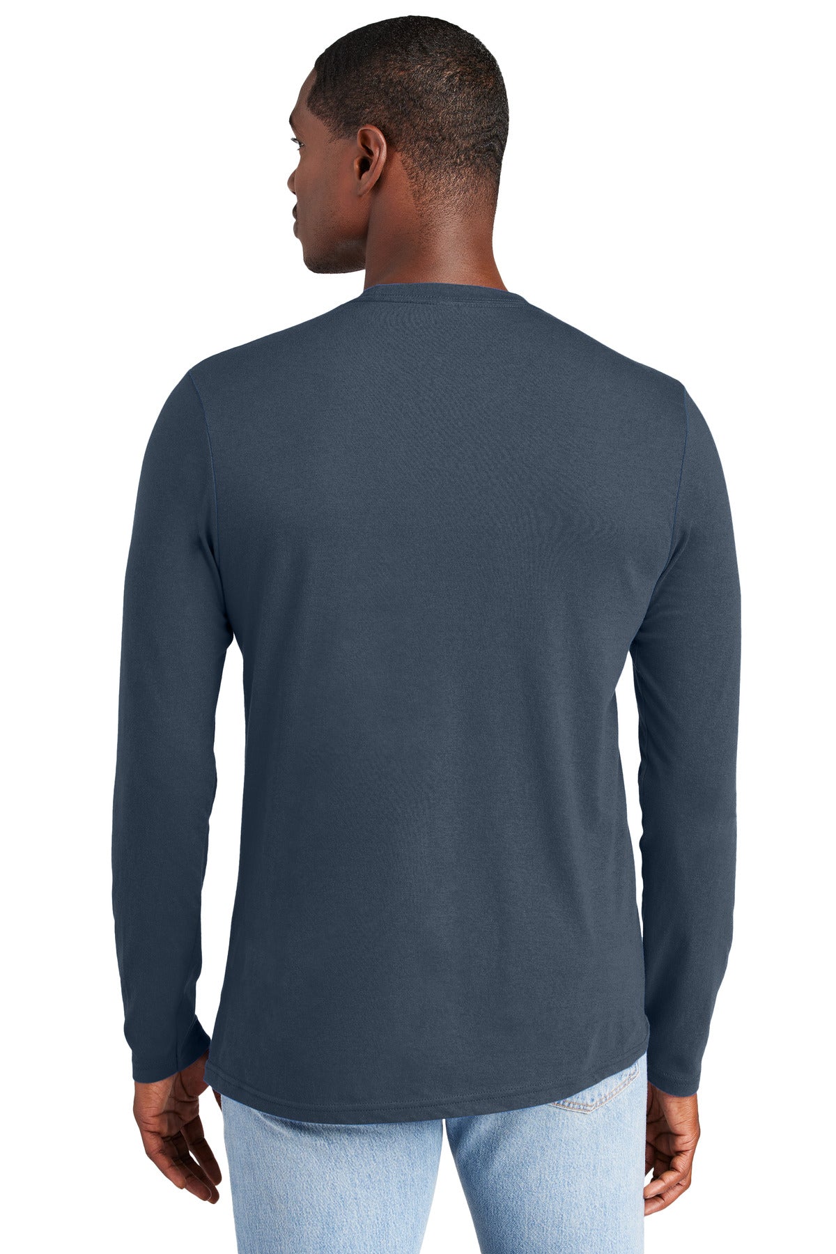 Custom Embroidered District Very Important Tee Long Sleeve. DT6200,New Navy