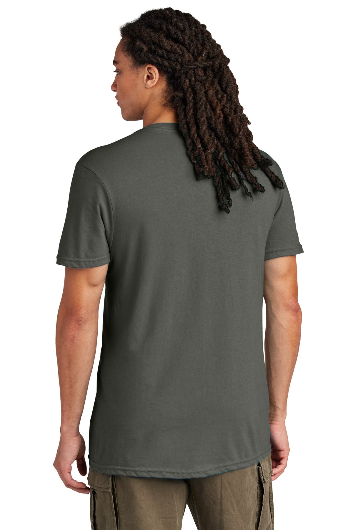 Custom Embroidered District Very Important Tee V-Neck. DT6500,Deepest Grey