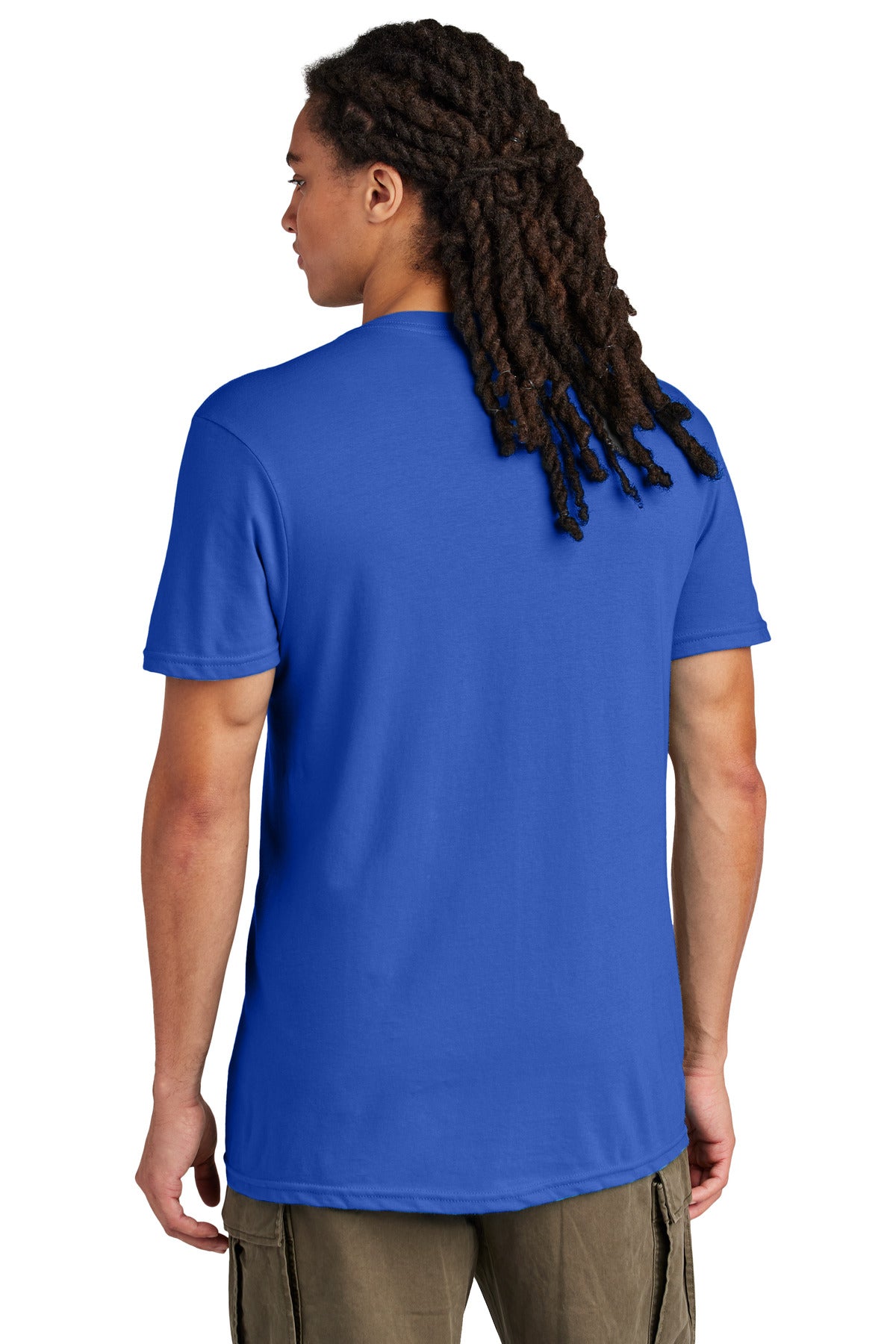 Custom Embroidered District Very Important Tee V-Neck. DT6500,Deep Royal