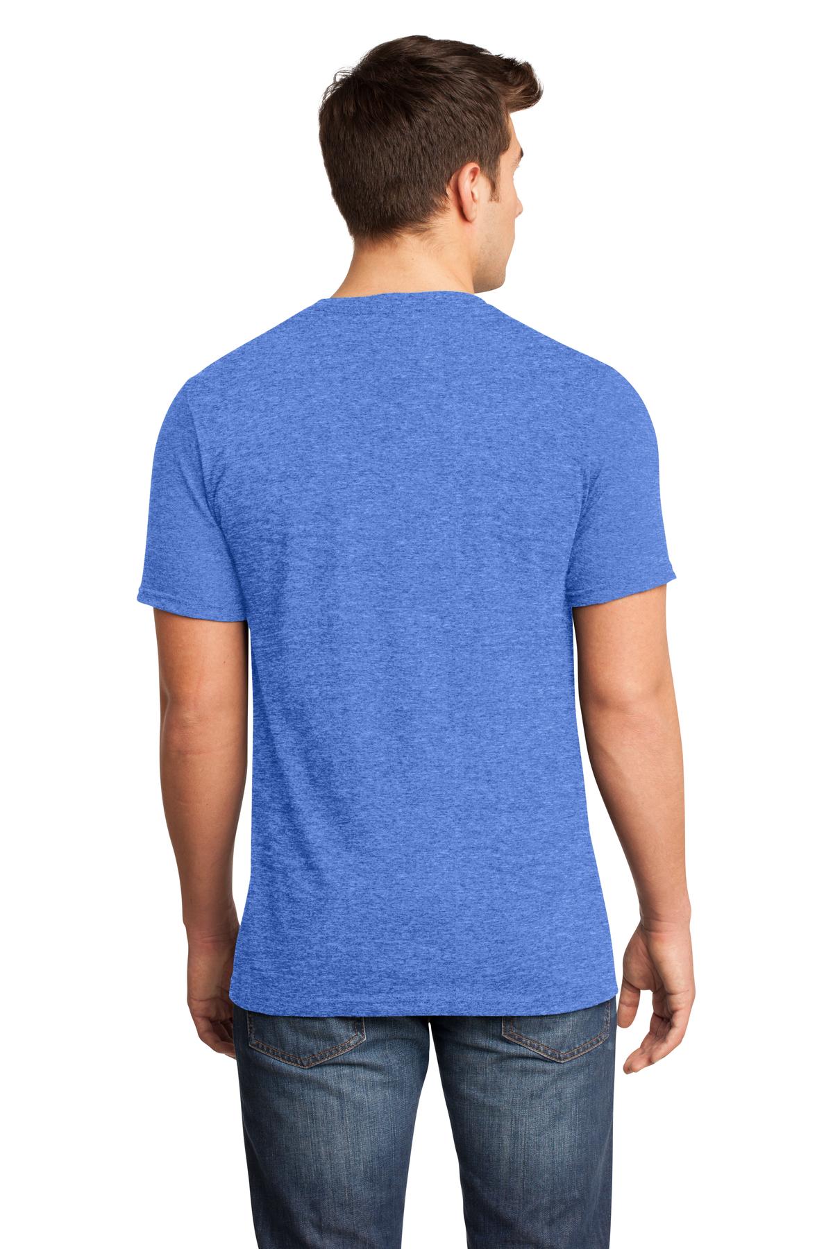 Custom Embroidered District Very Important Tee V-Neck. DT6500,Heathered Royal