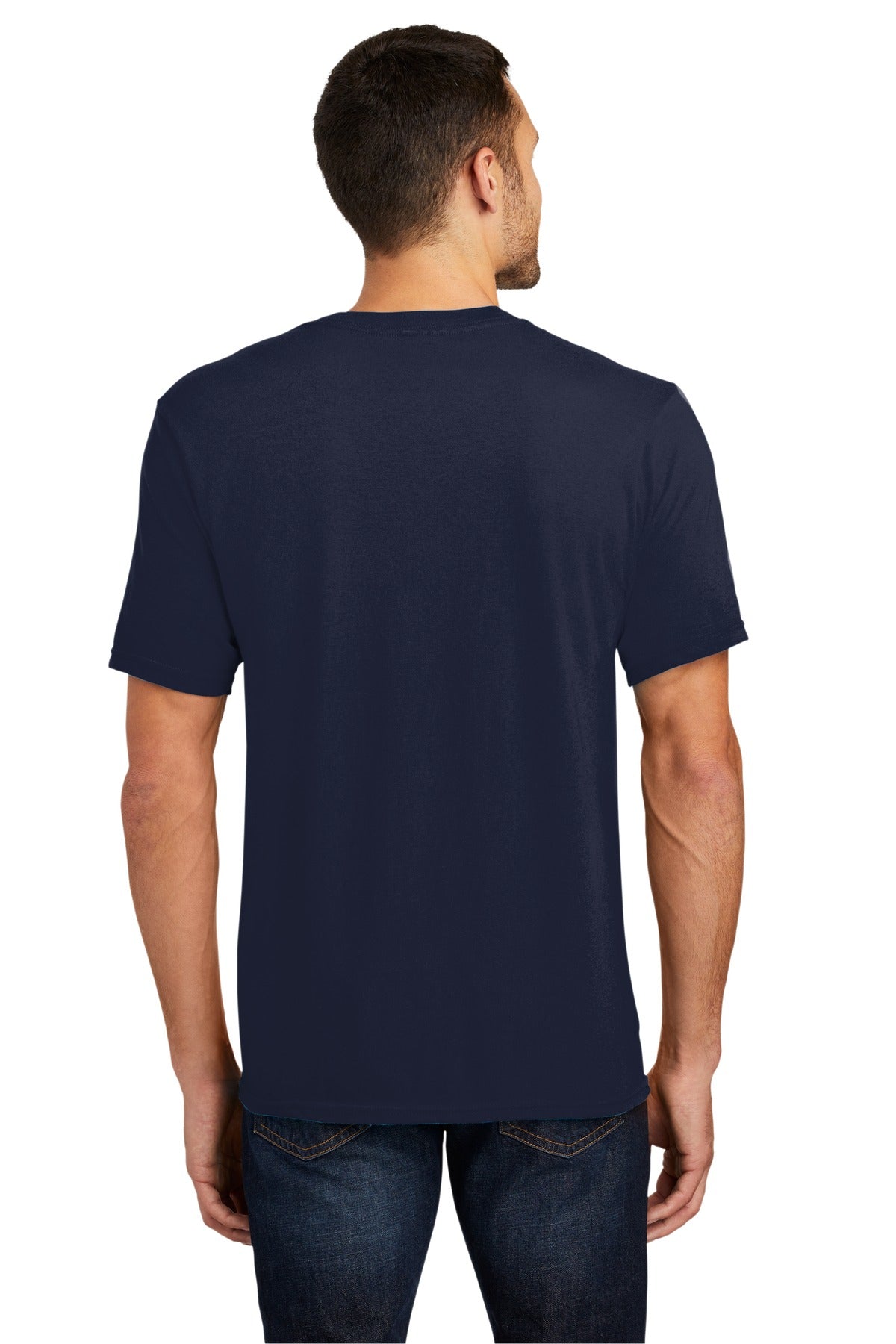 Custom Embroidered District Very Important Tee V-Neck. DT6500,New Navy
