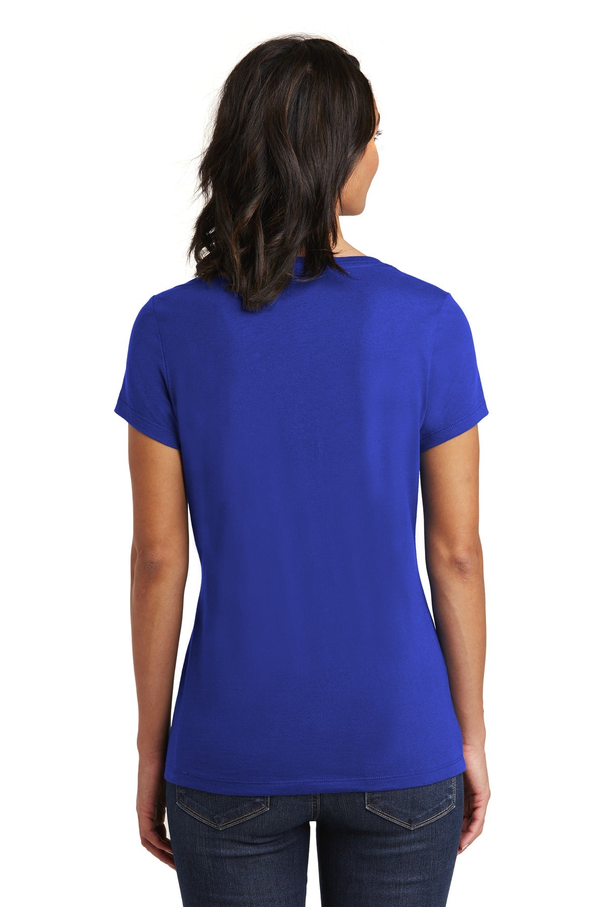 Custom Embroidered District Women's Very Important Tee V-Neck. DT6503,Deep Royal