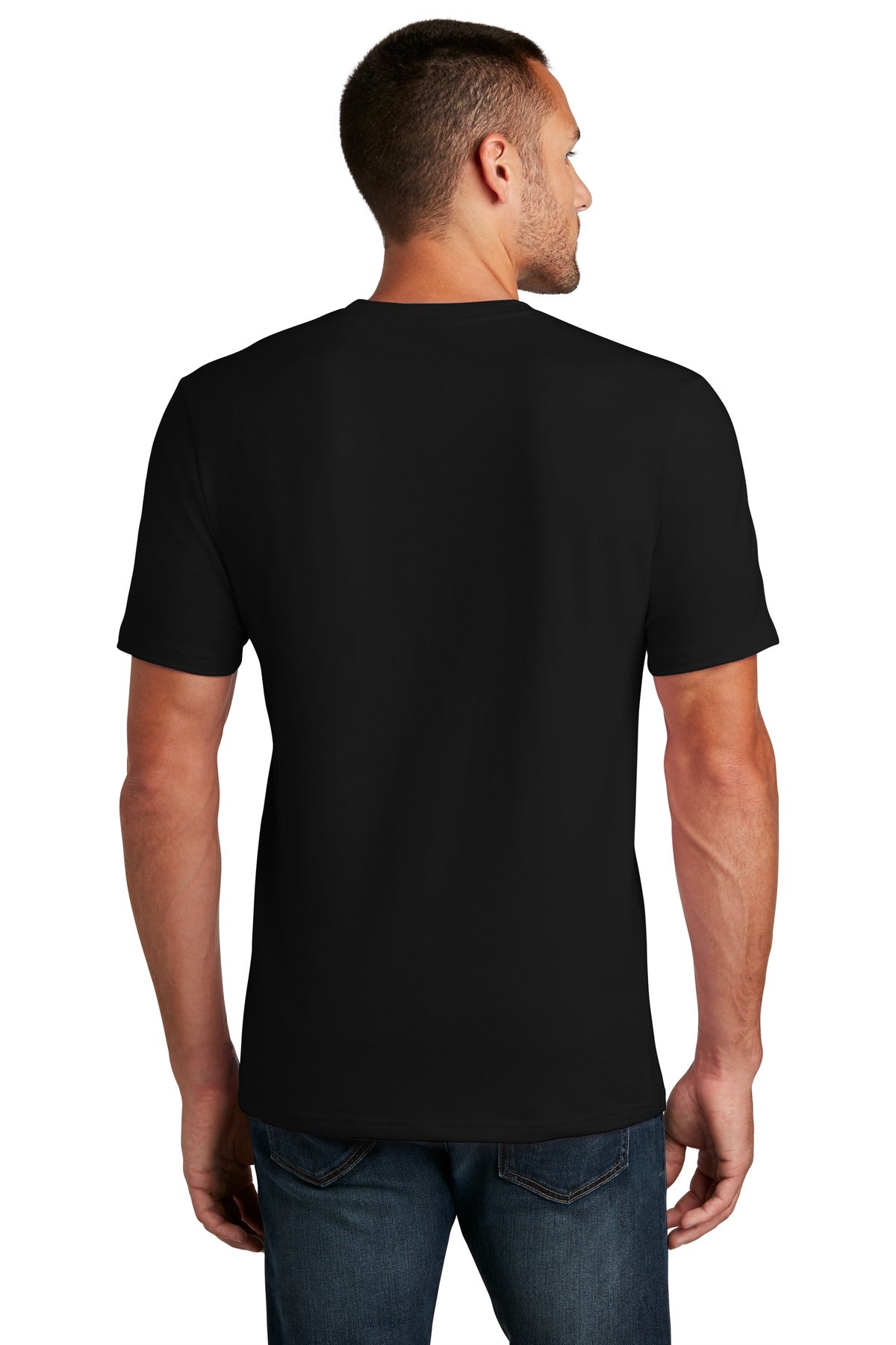 Custom Embroidered District Flex Tee DT7500,Black