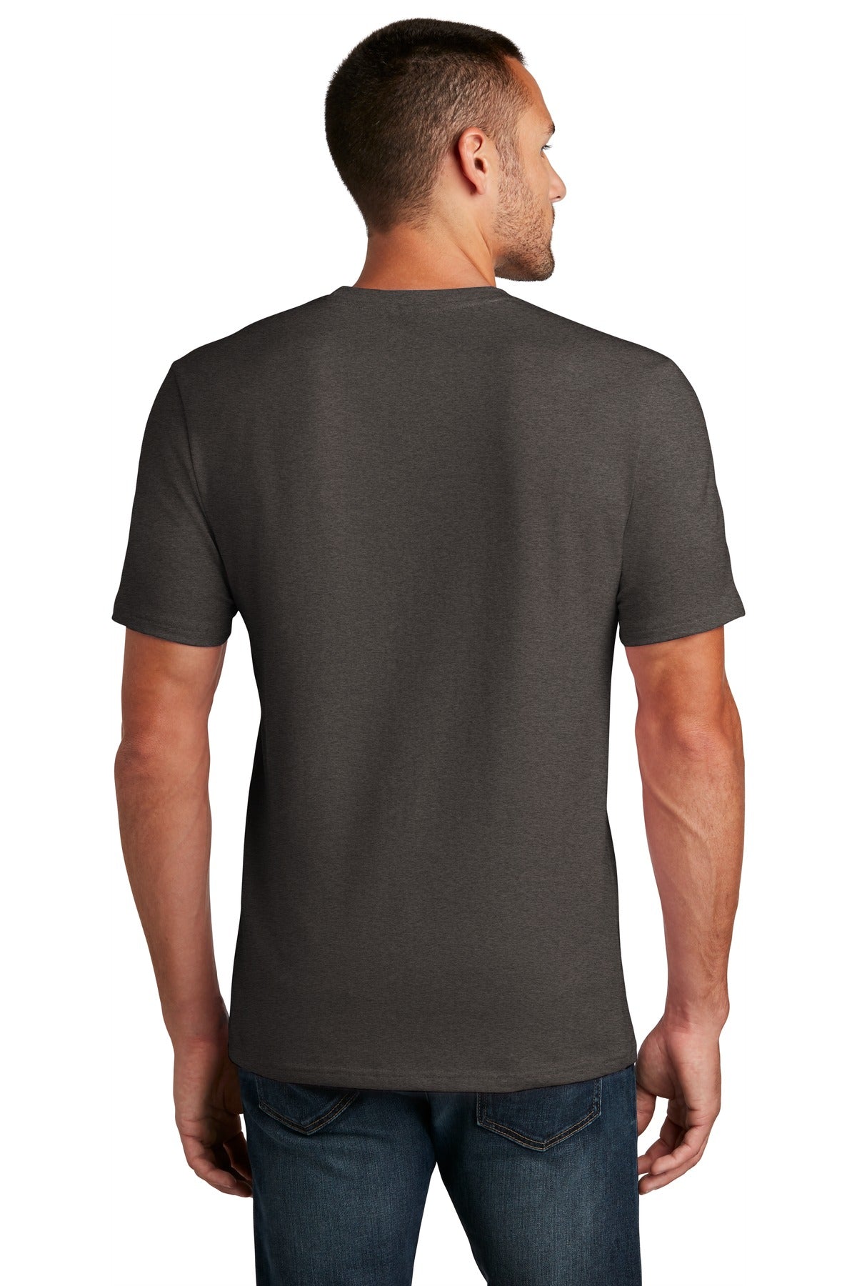 Custom Embroidered District Flex Tee DT7500,Heathered Charcoal