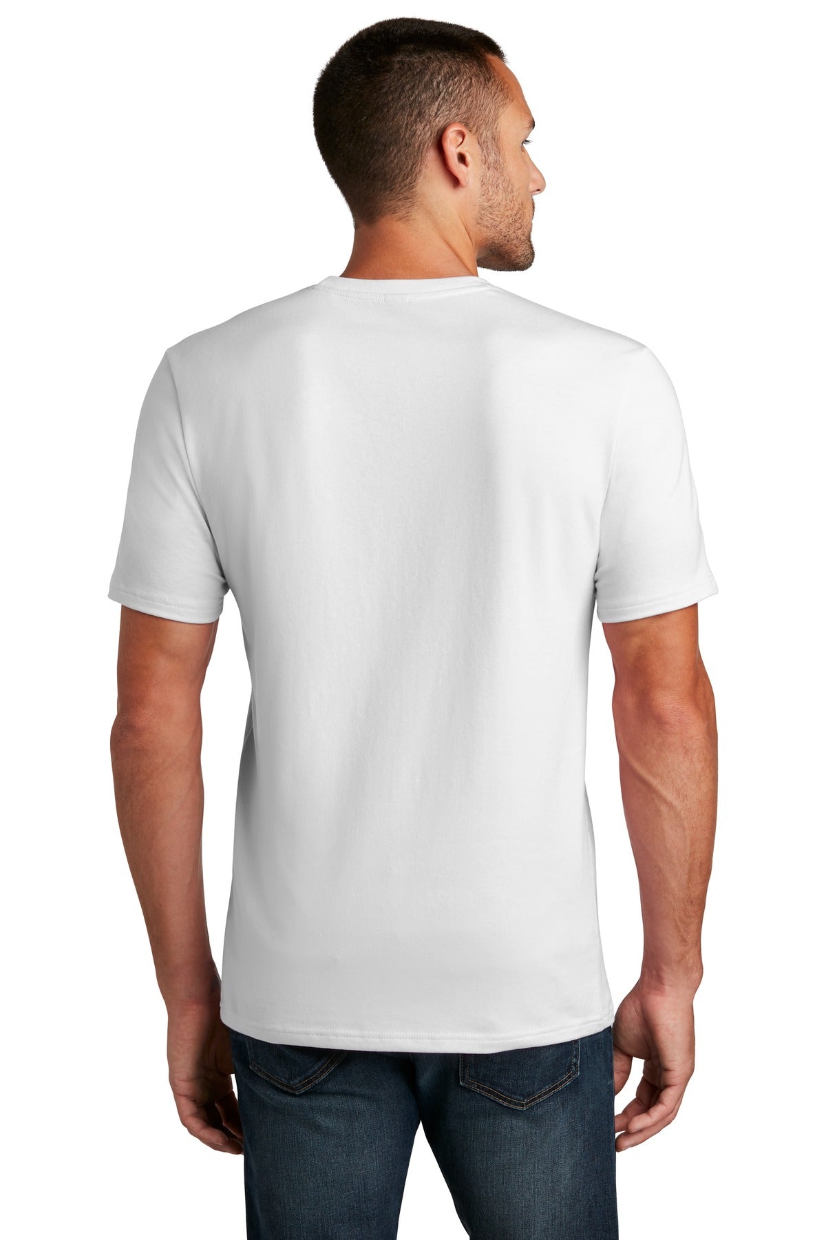 Custom Embroidered District Flex Tee DT7500,White