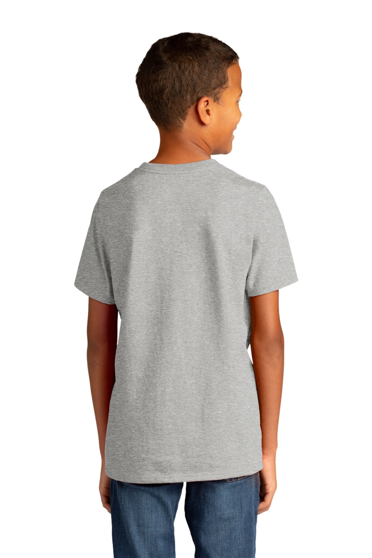Custom Embroidered District Youth Re-Tee DT8000Y,Light Heather Grey