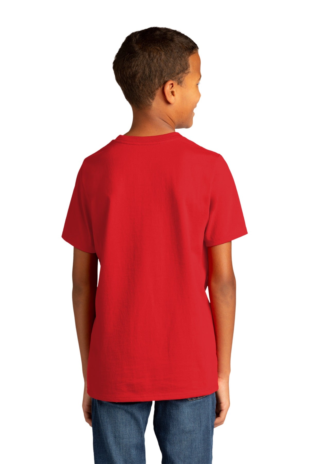 Custom Embroidered District Youth Re-Tee DT8000Y,Ruby Red