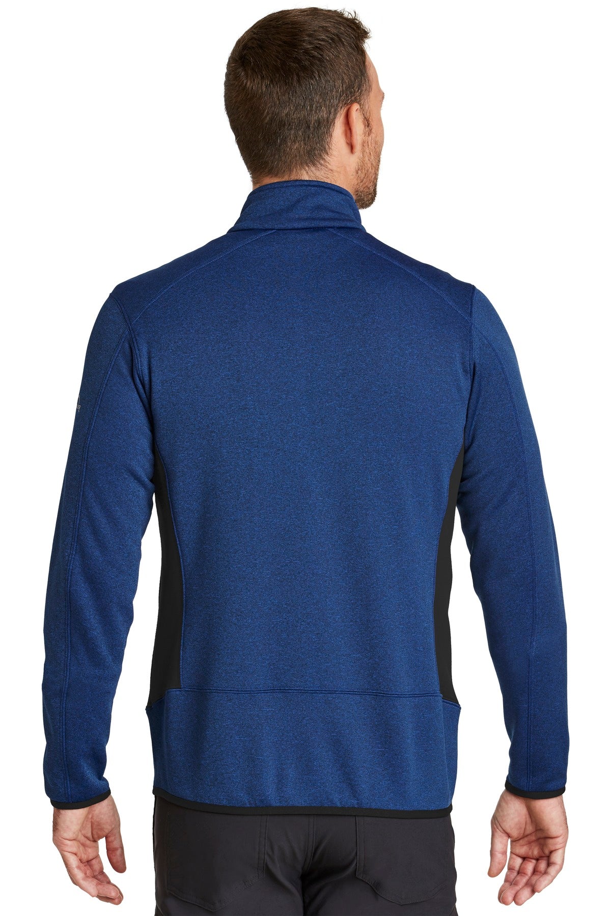 Custom Embroidered Eddie Bauer Full-Zip Heather Stretch Fleece Jacket. EB238,Blue Heather
